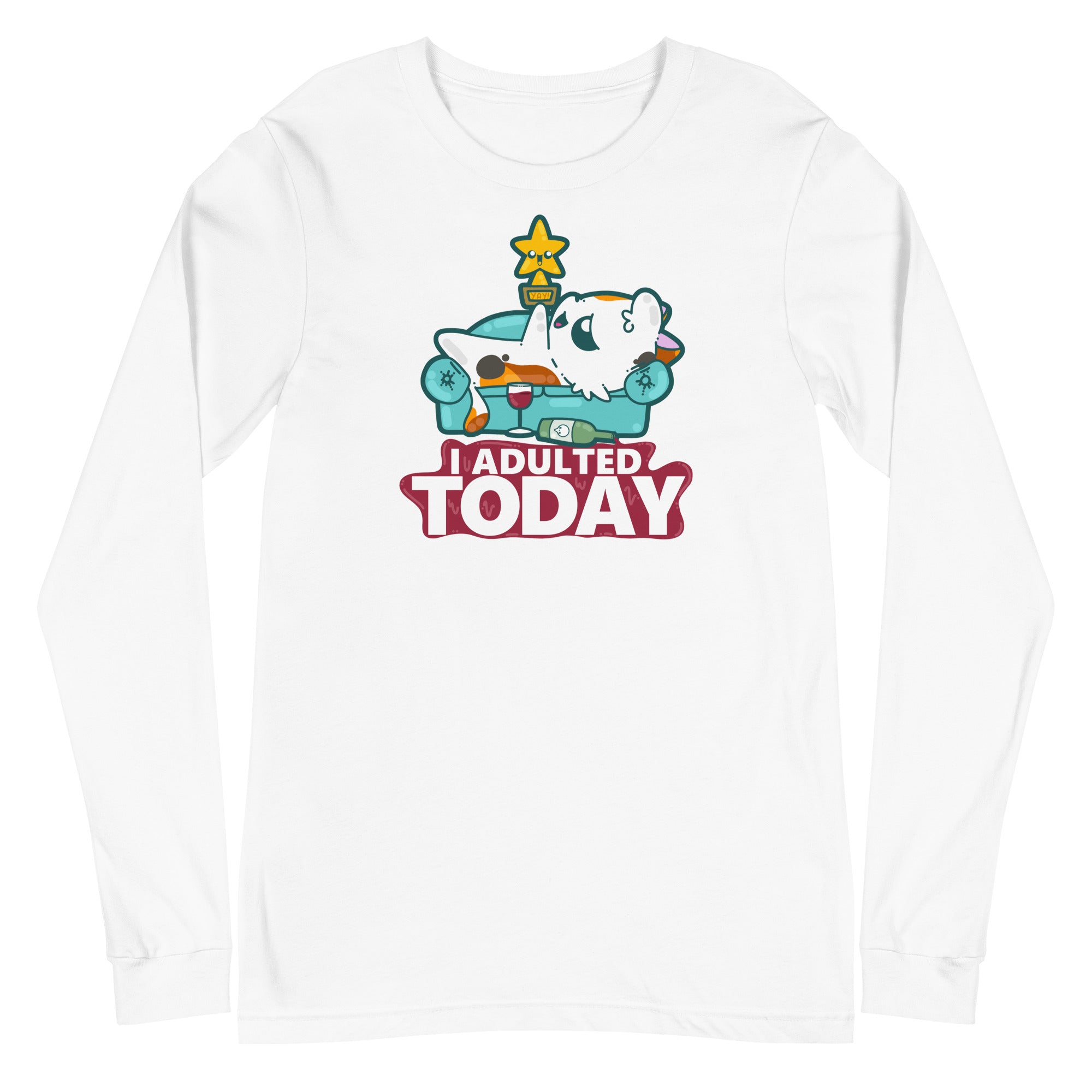 I ADULTED TODAY - Long Sleeve Tee - ChubbleGumLLC