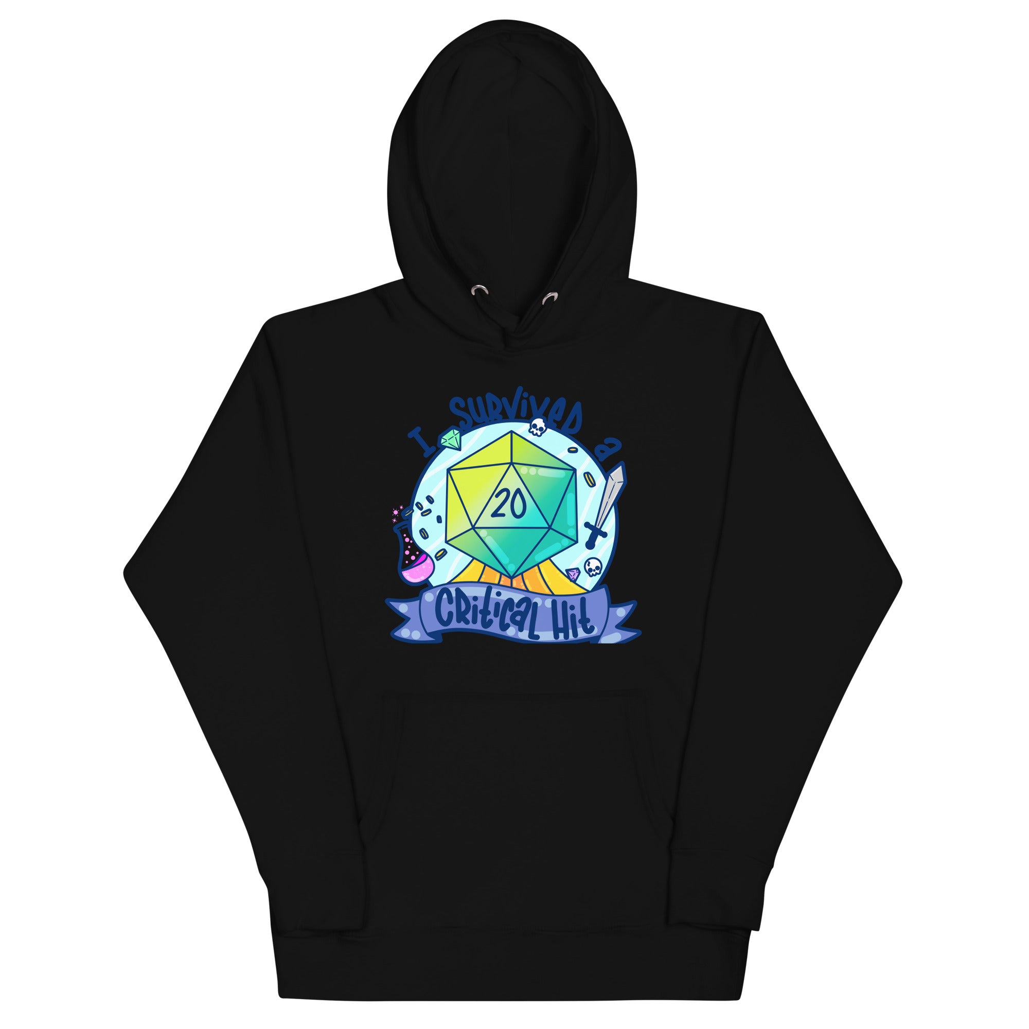 I SURVIVED A CRITICAL HIT - Hoodie - ChubbleGumLLC