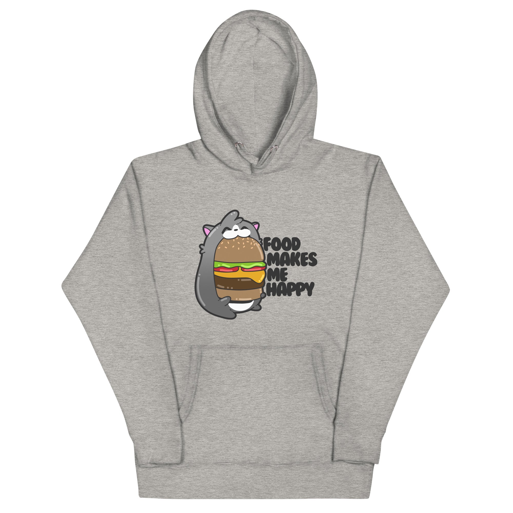 FOOD MAKES ME HAPPY - Hoodie - ChubbleGumLLC