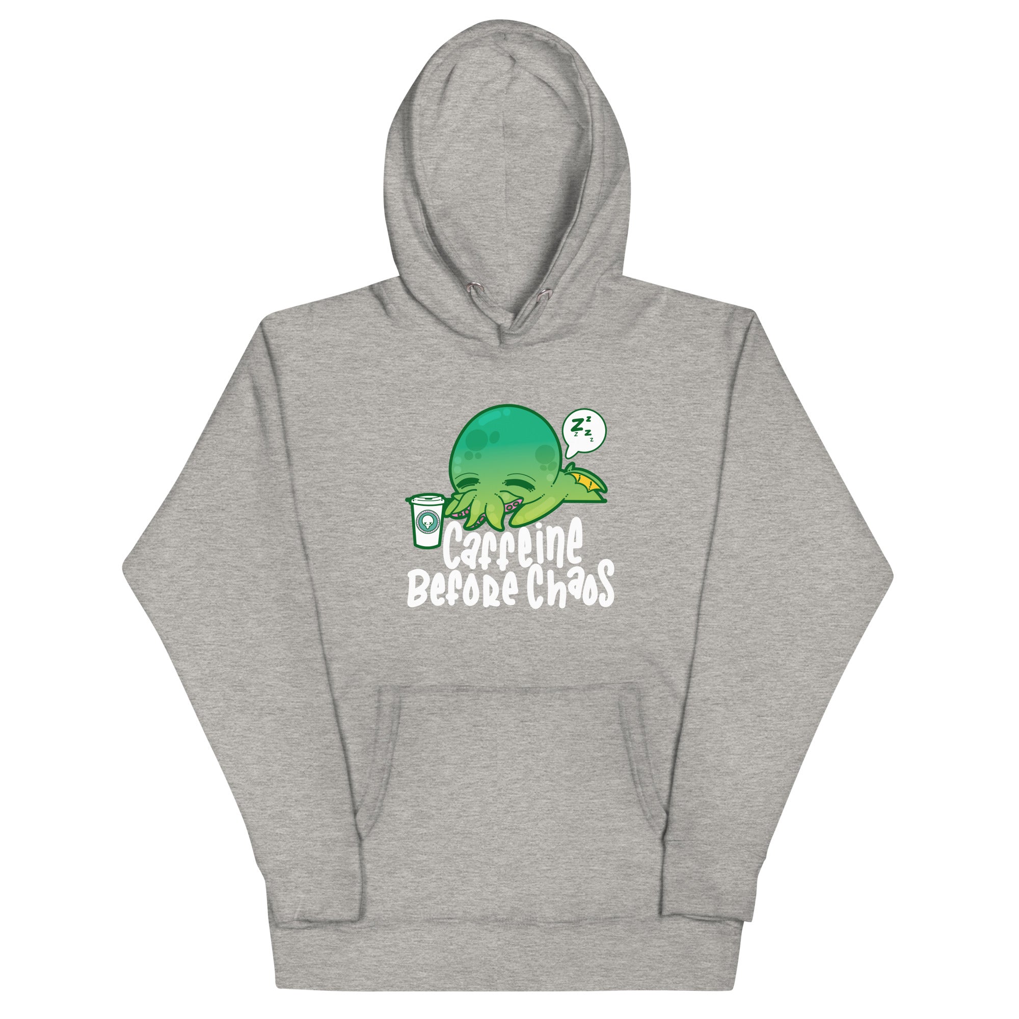 CAFFEINE BEFORE CHAOS - Modded Hoodie - ChubbleGumLLC