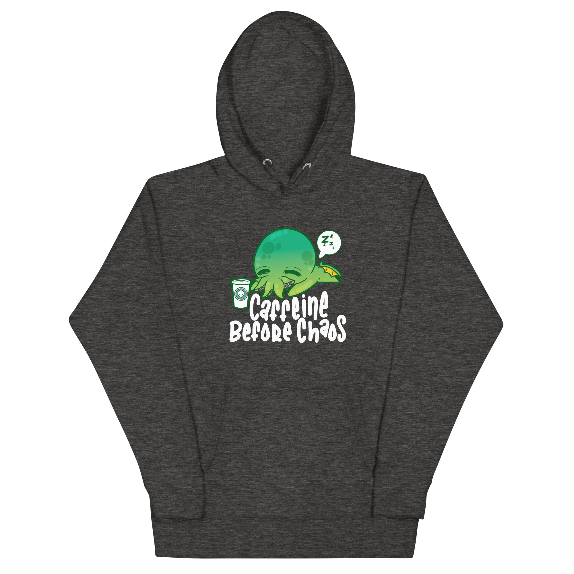CAFFEINE BEFORE CHAOS - Modded Hoodie - ChubbleGumLLC