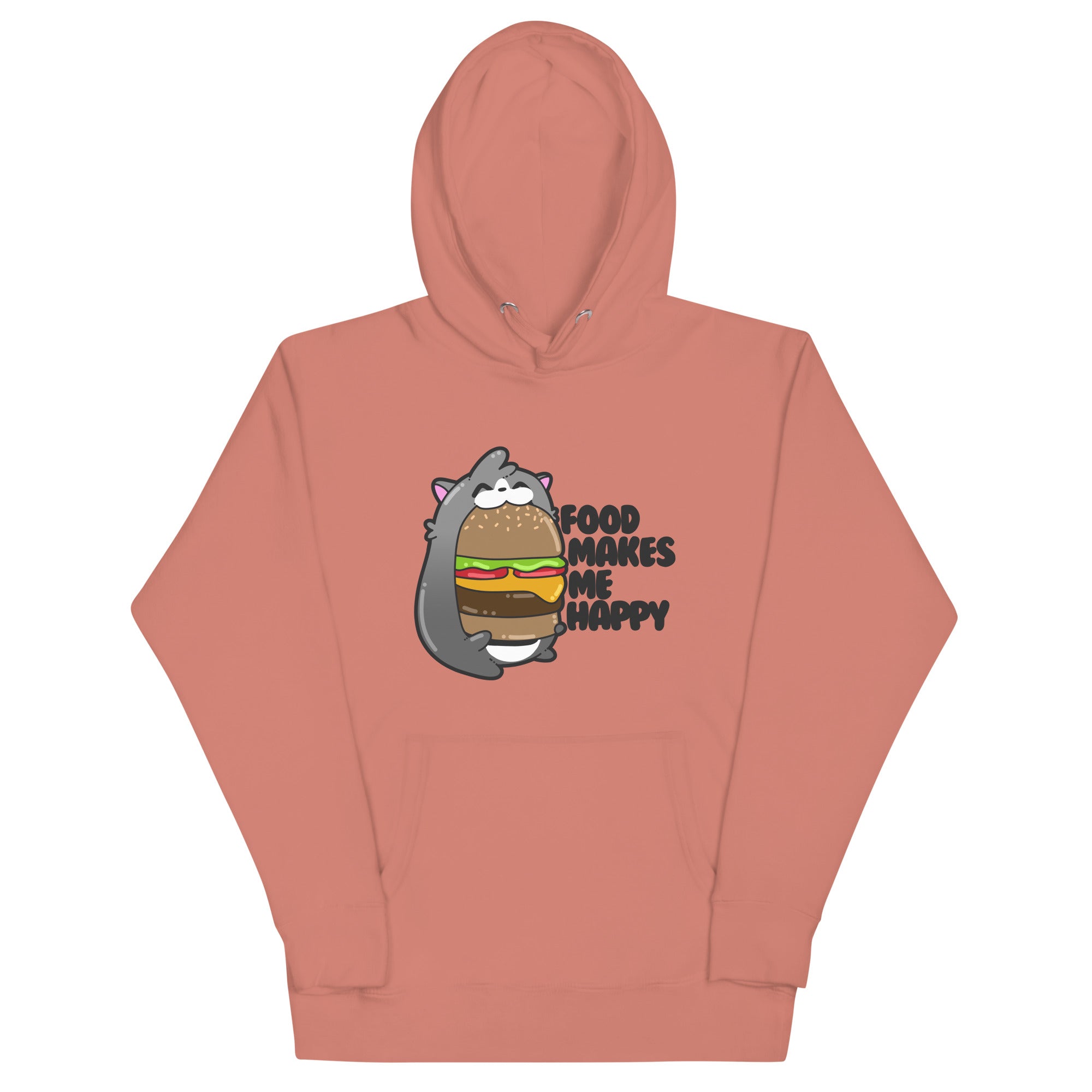 FOOD MAKES ME HAPPY - Hoodie - ChubbleGumLLC