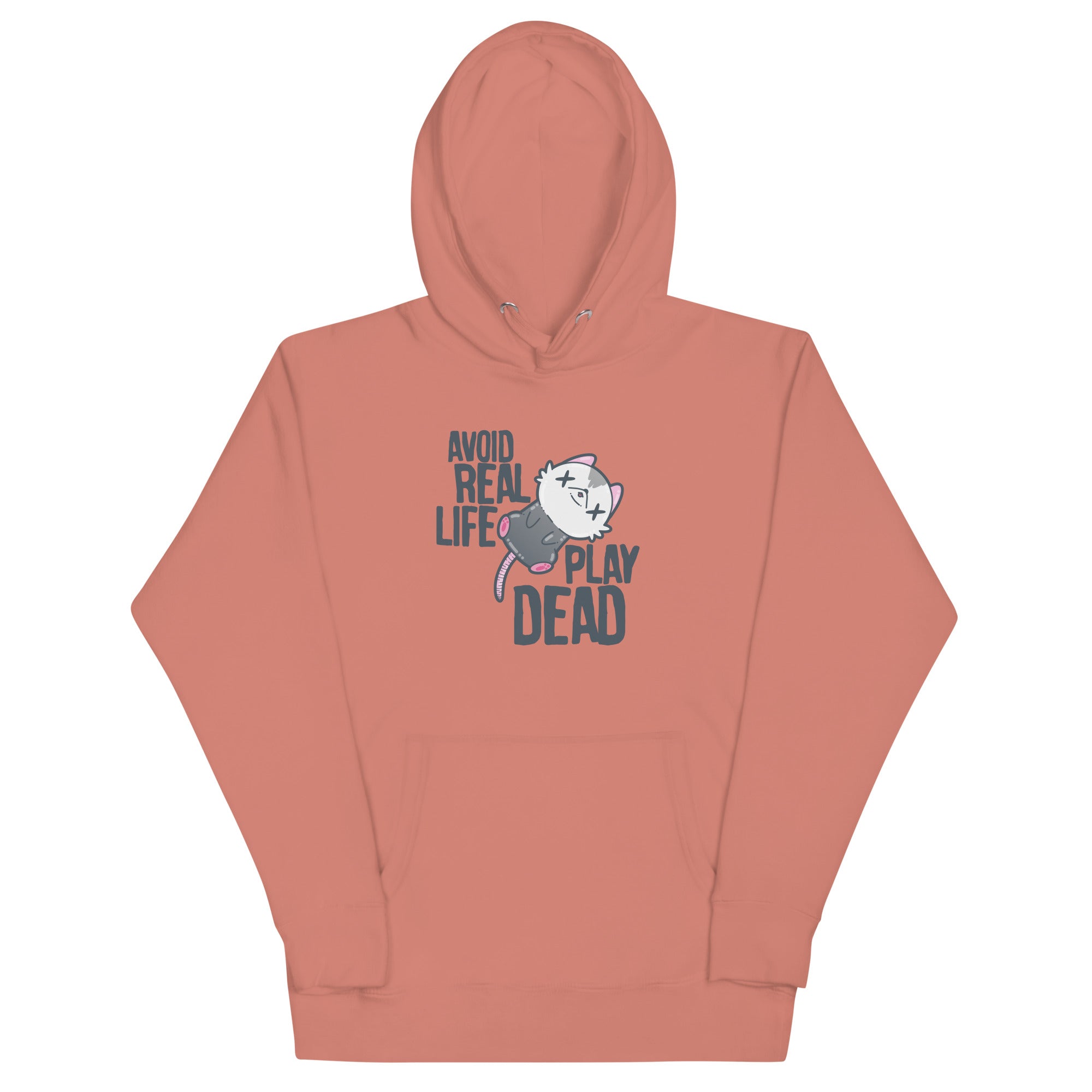 AVOID REAL LIFE PLAY DEAD - Hoodie - ChubbleGumLLC