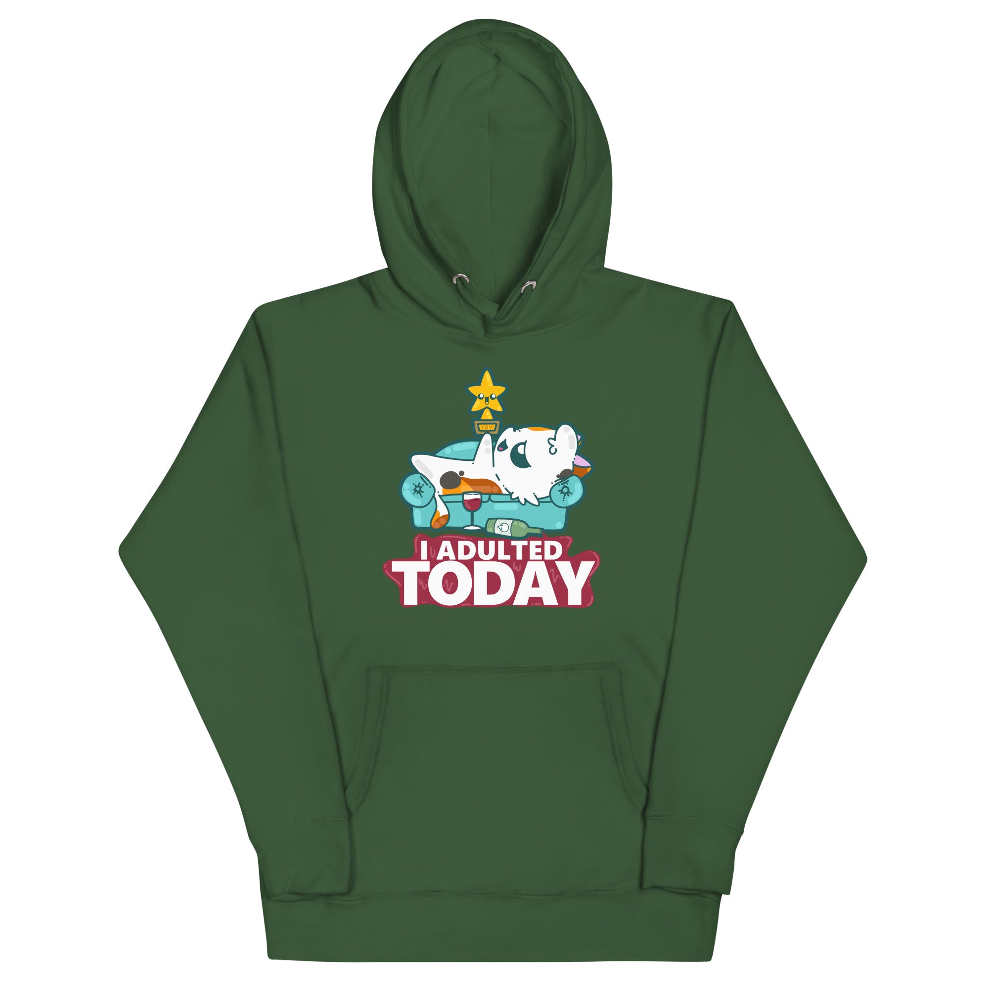 I ADULTED TODAY - Hoodie - ChubbleGumLLC