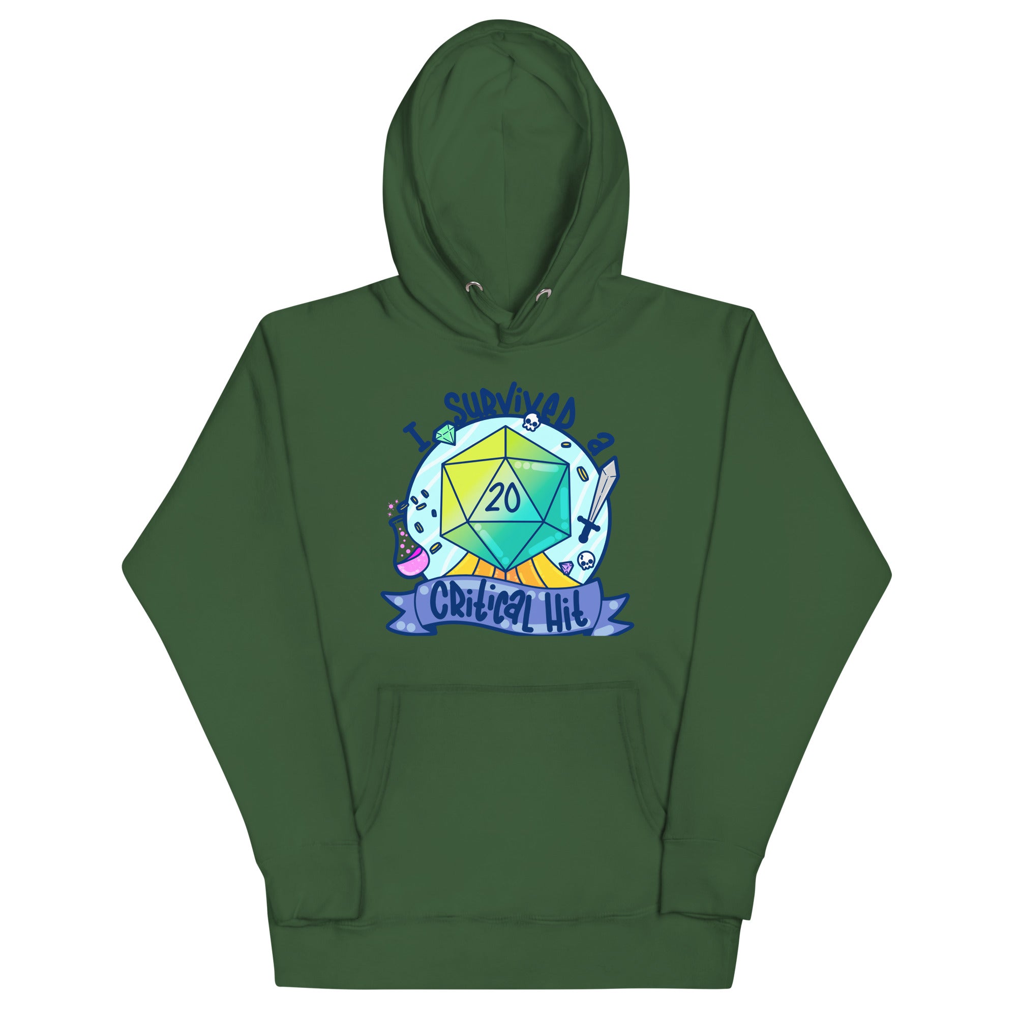 I SURVIVED A CRITICAL HIT - Hoodie - ChubbleGumLLC