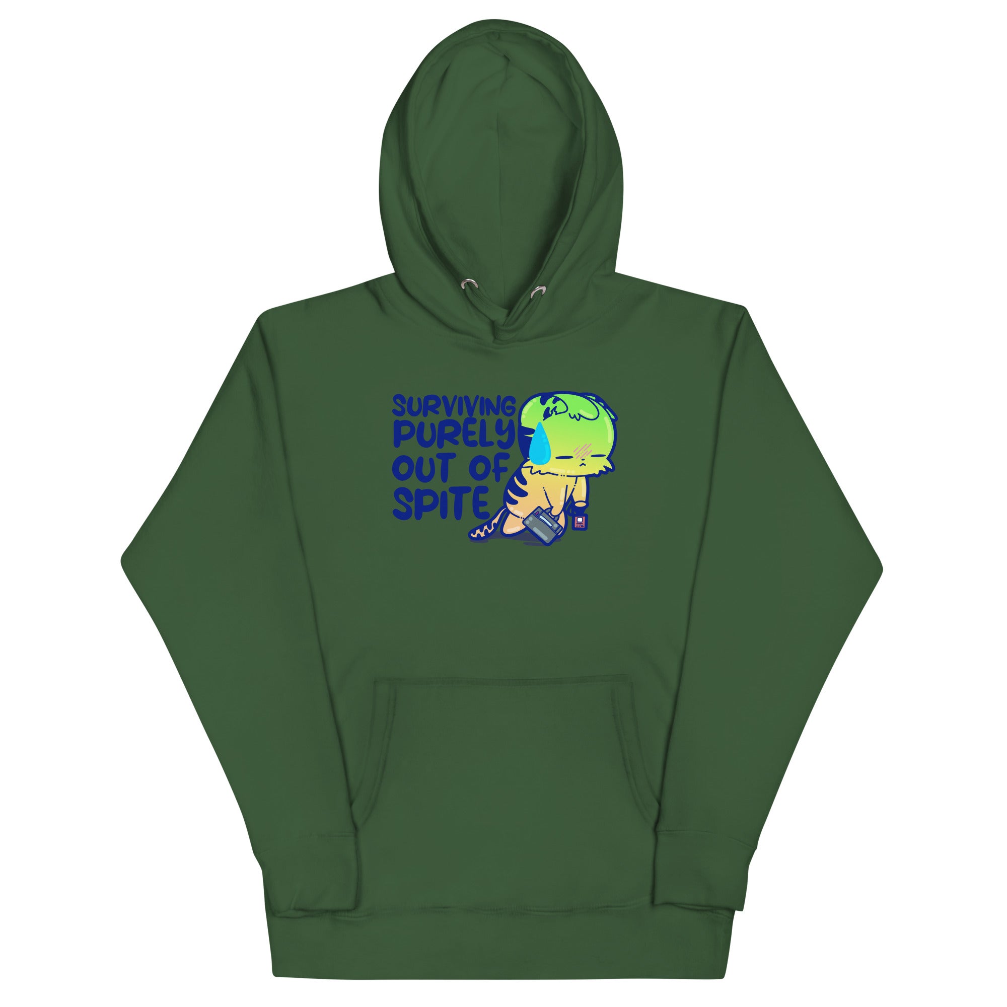 SURVIVING PURELY OUT OF SPITE - Hoodie - ChubbleGumLLC