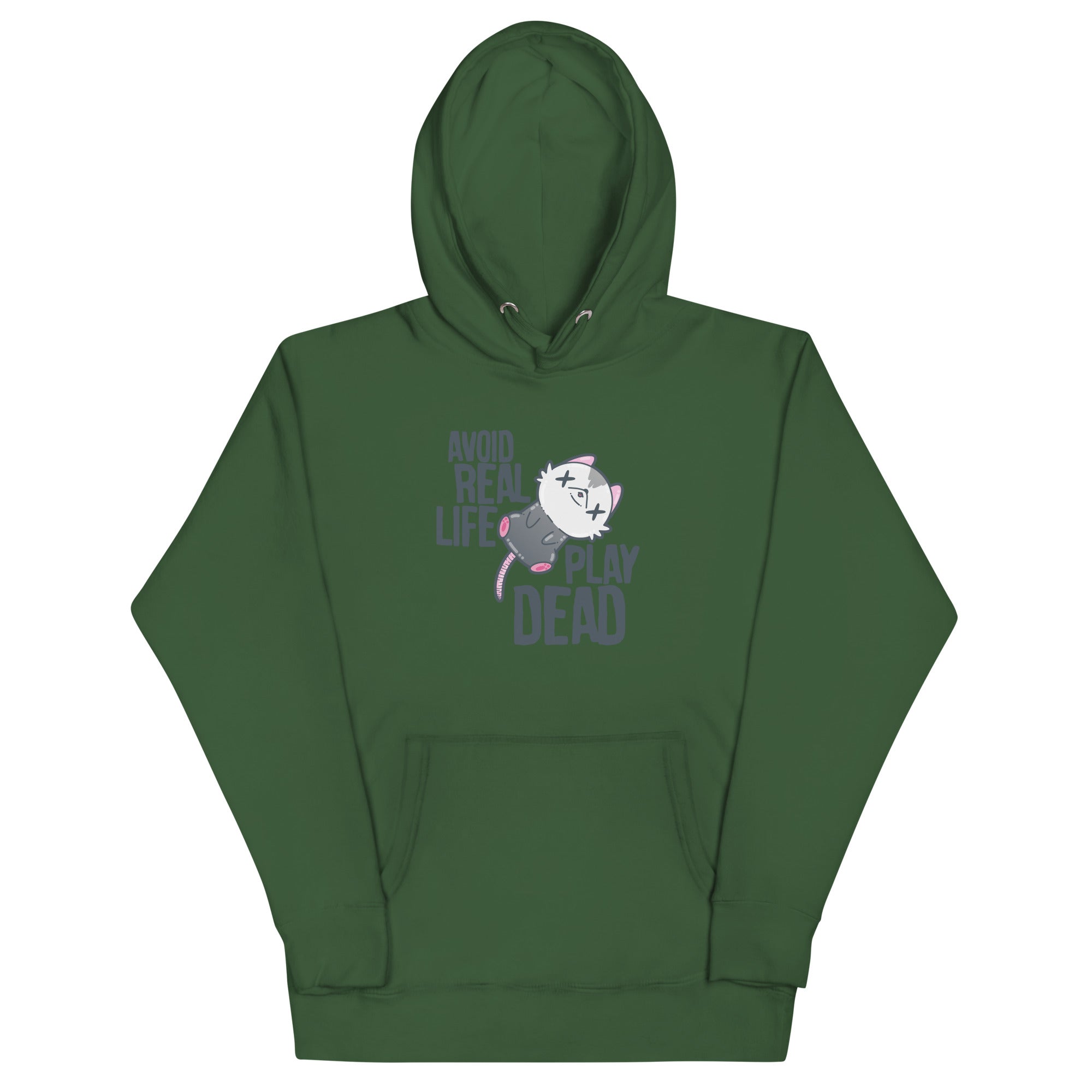 AVOID REAL LIFE PLAY DEAD - Hoodie - ChubbleGumLLC