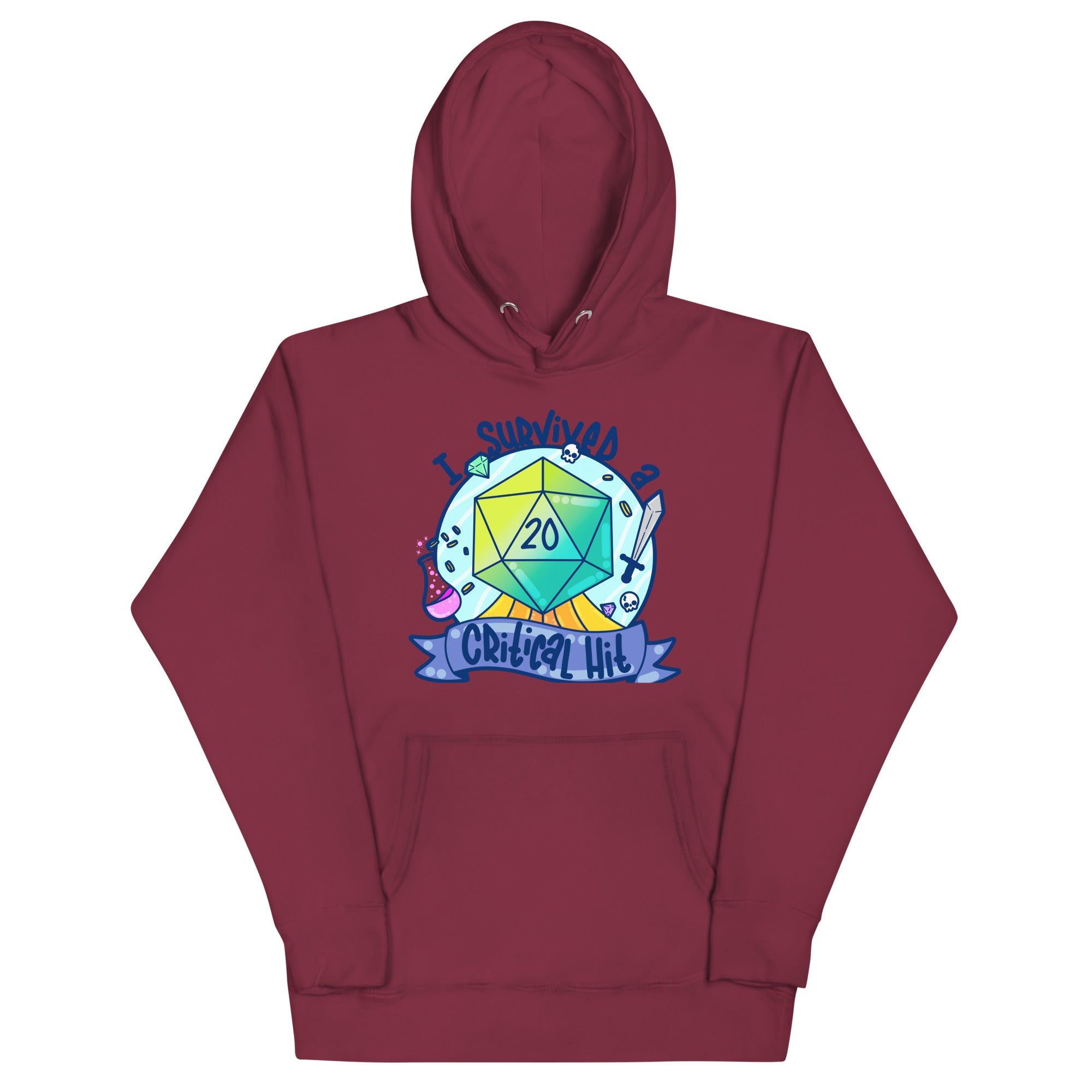 I SURVIVED A CRITICAL HIT - Hoodie - ChubbleGumLLC