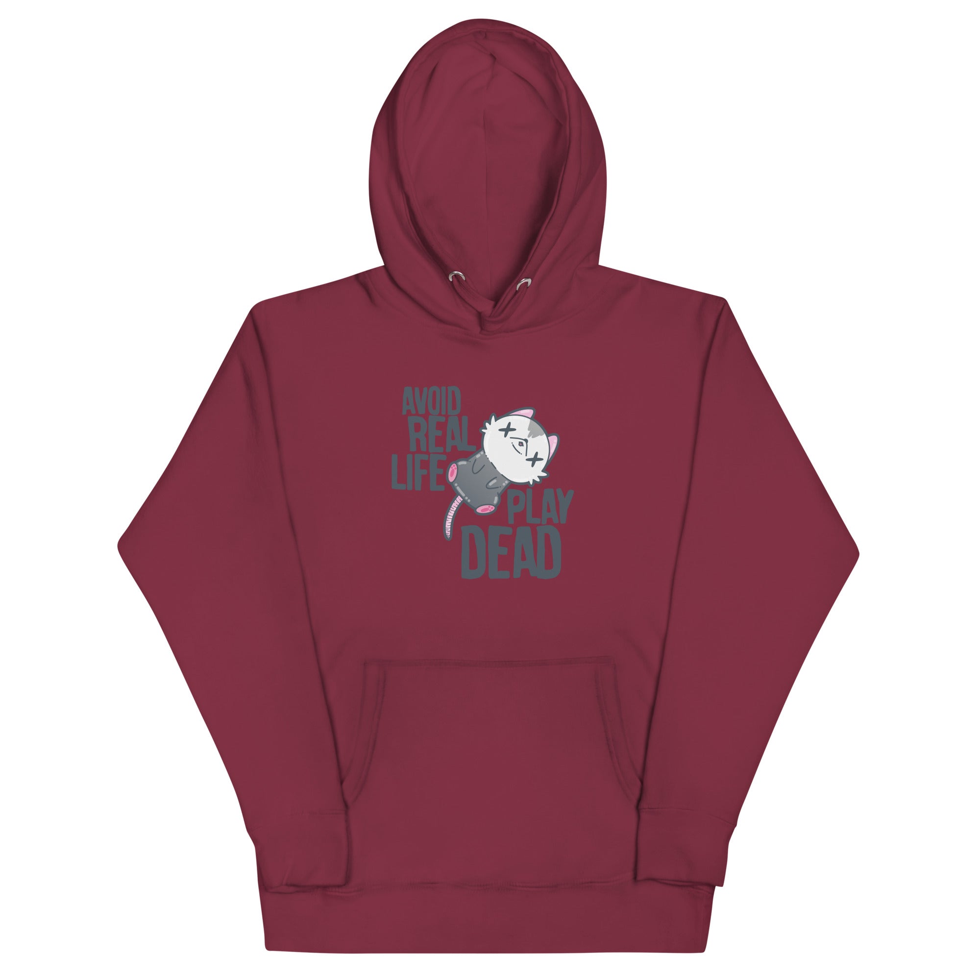 AVOID REAL LIFE PLAY DEAD - Hoodie - ChubbleGumLLC