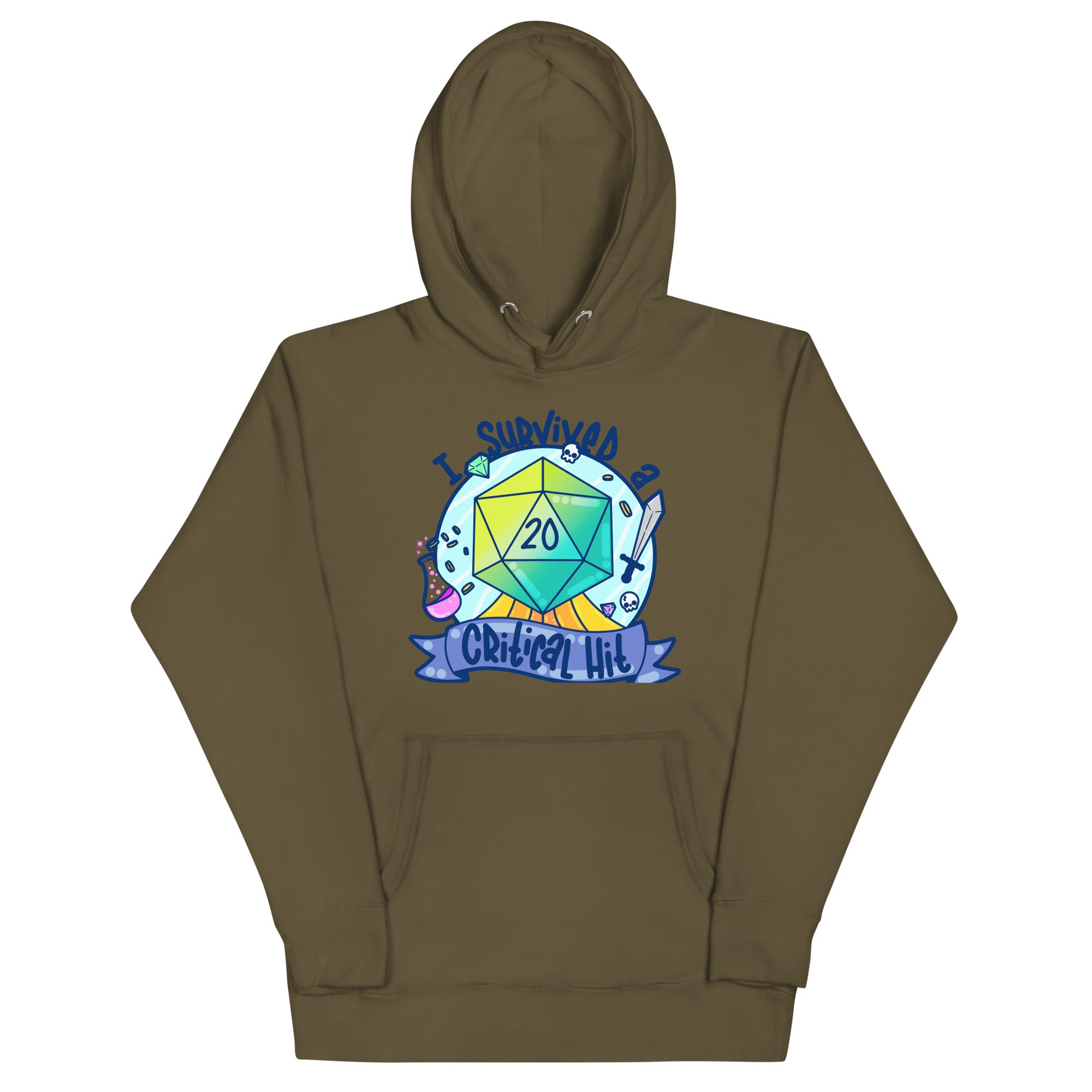 I SURVIVED A CRITICAL HIT - Hoodie - ChubbleGumLLC