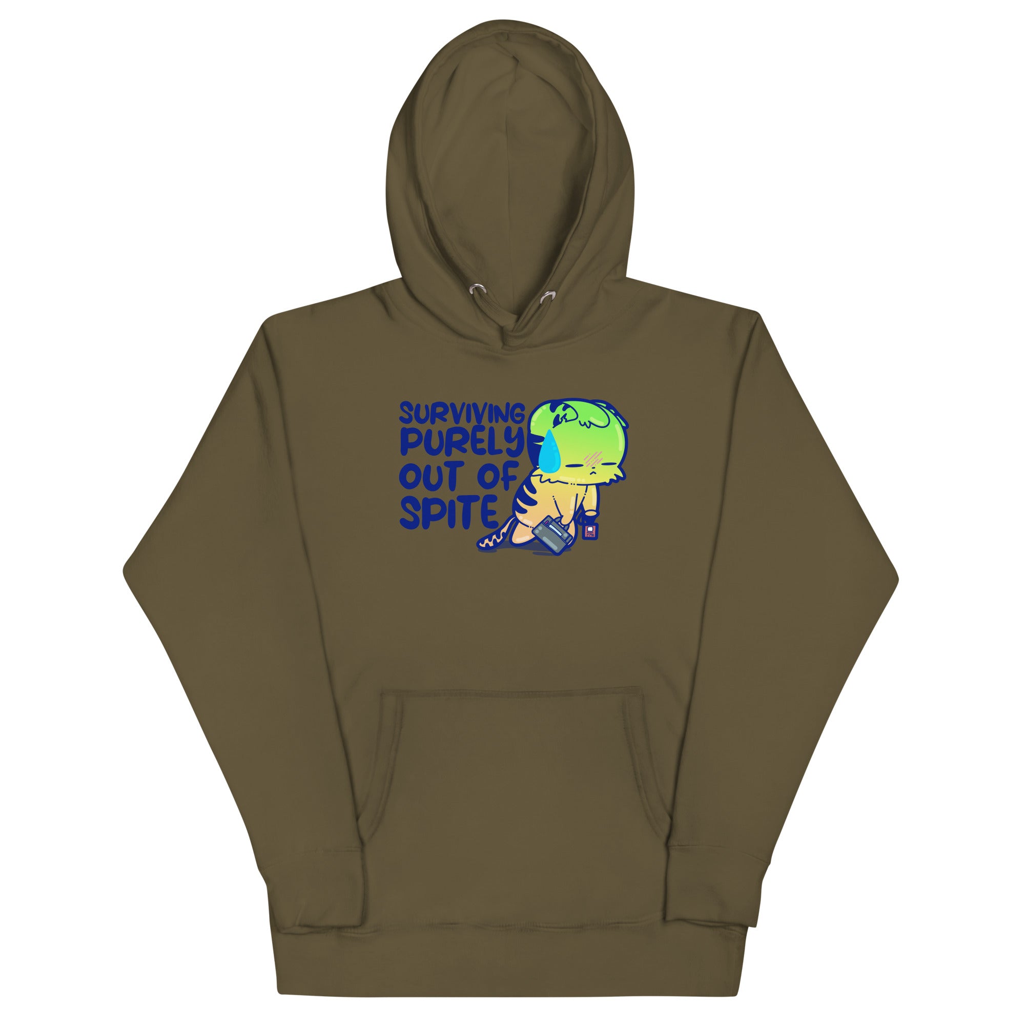SURVIVING PURELY OUT OF SPITE - Hoodie - ChubbleGumLLC