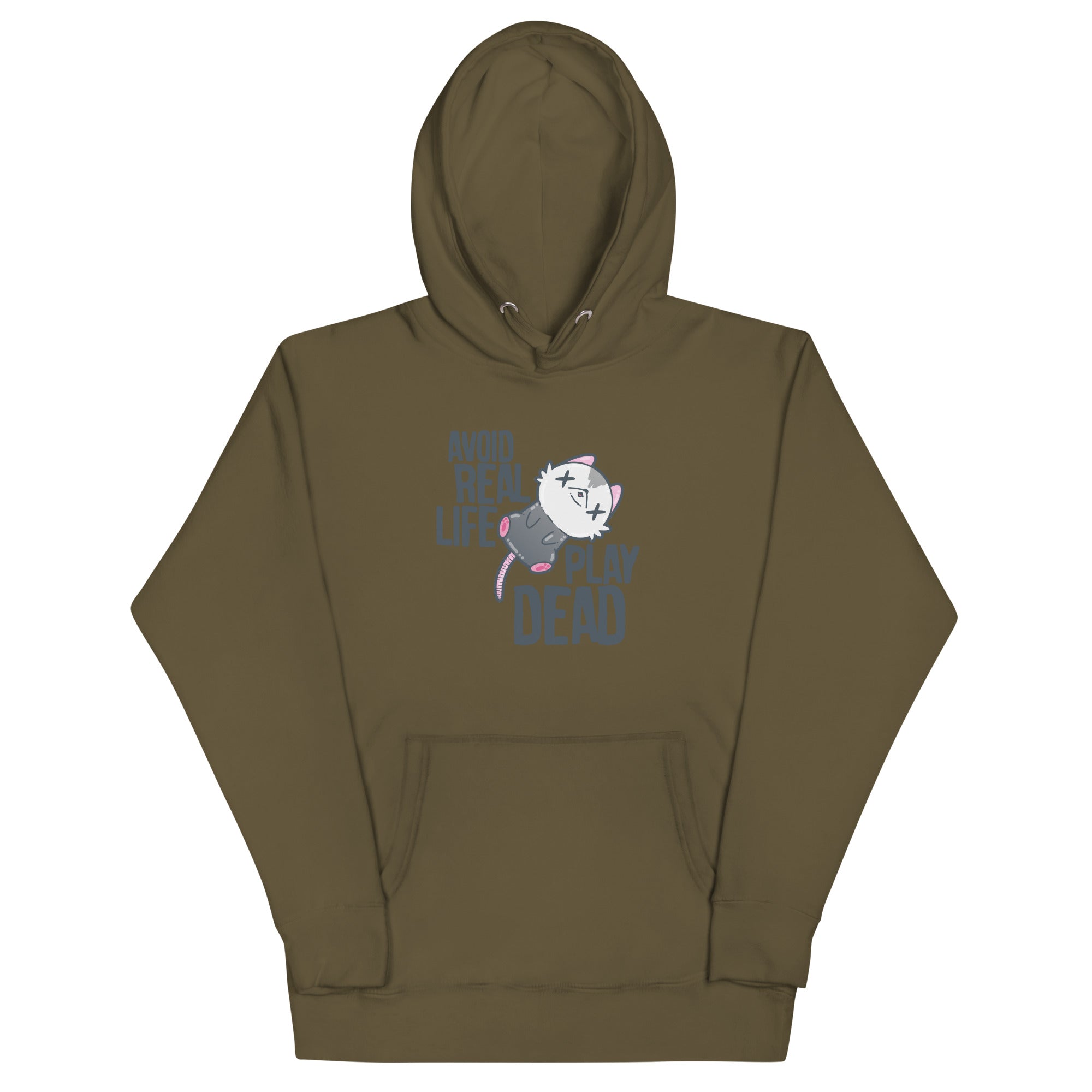 AVOID REAL LIFE PLAY DEAD - Hoodie - ChubbleGumLLC