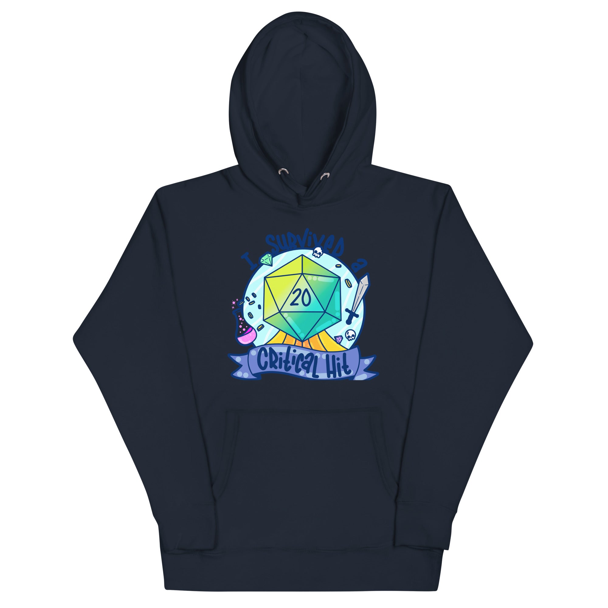 I SURVIVED A CRITICAL HIT - Hoodie - ChubbleGumLLC