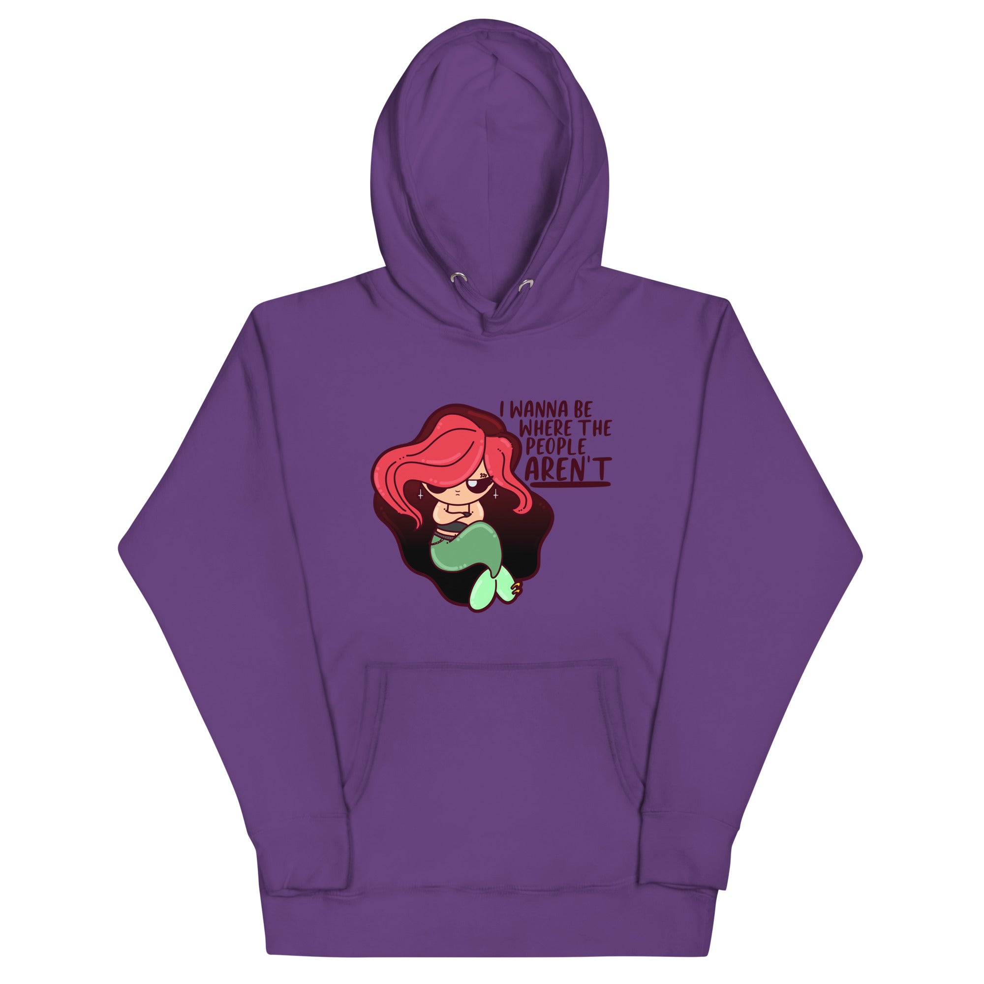 I WANNA BE WHERE THE PEOPLE ARENT - Hoodie - ChubbleGumLLC