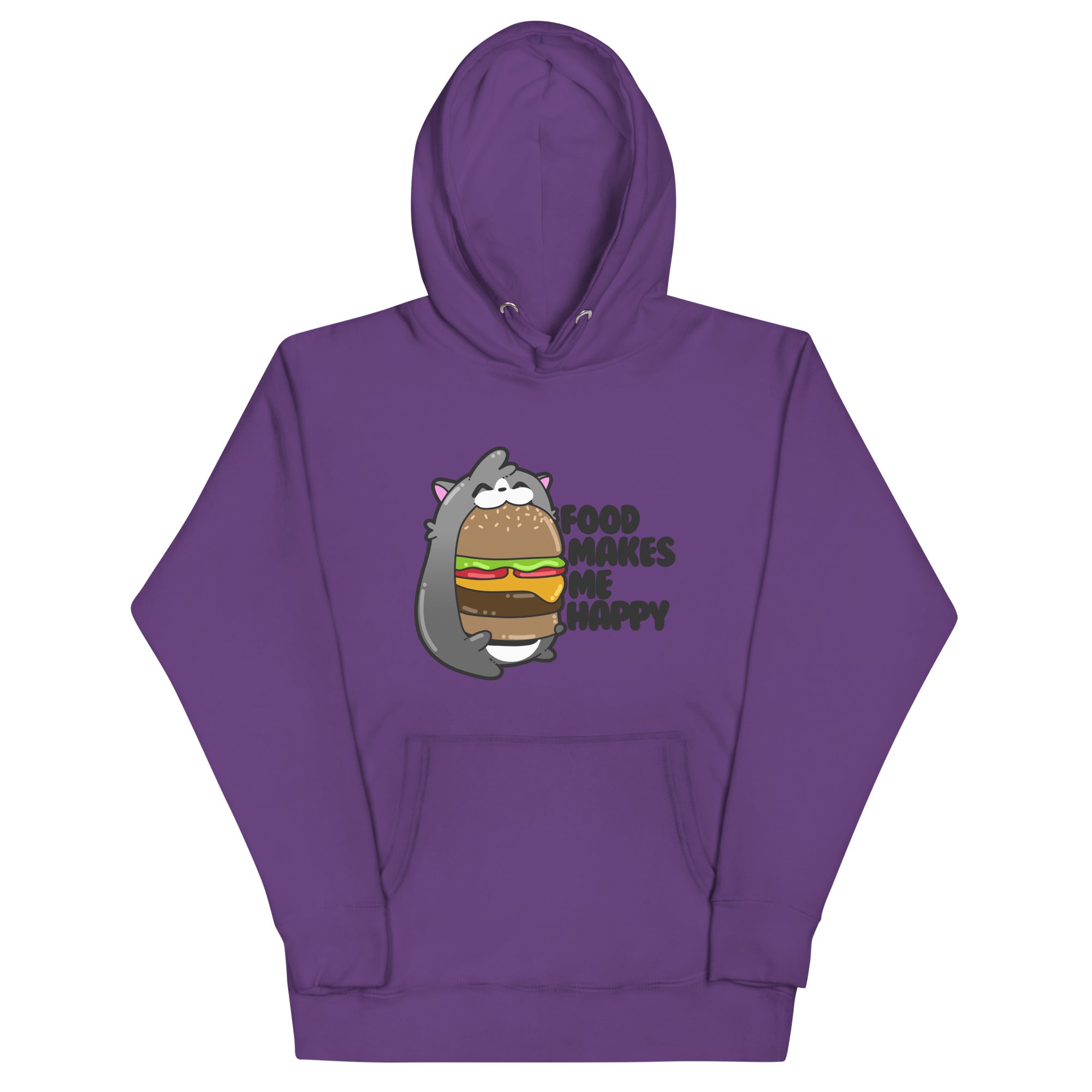 FOOD MAKES ME HAPPY - Hoodie - ChubbleGumLLC