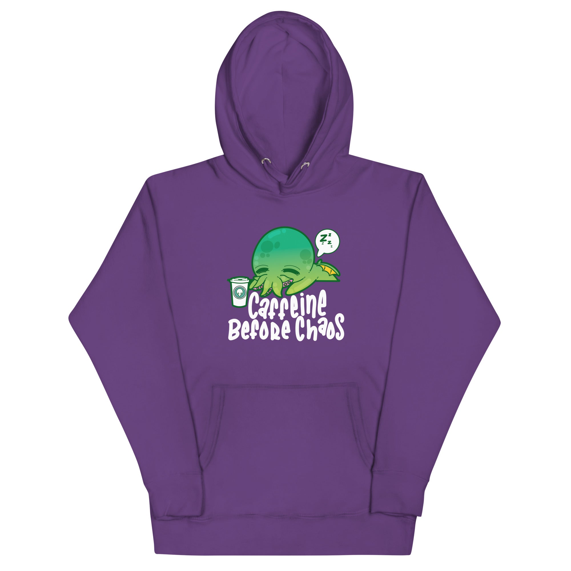 CAFFEINE BEFORE CHAOS - Modded Hoodie - ChubbleGumLLC