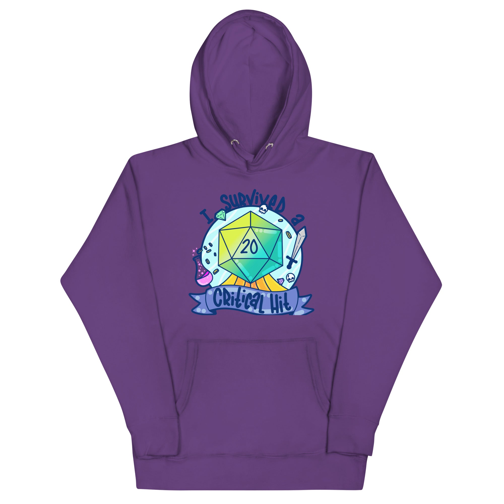I SURVIVED A CRITICAL HIT - Hoodie - ChubbleGumLLC