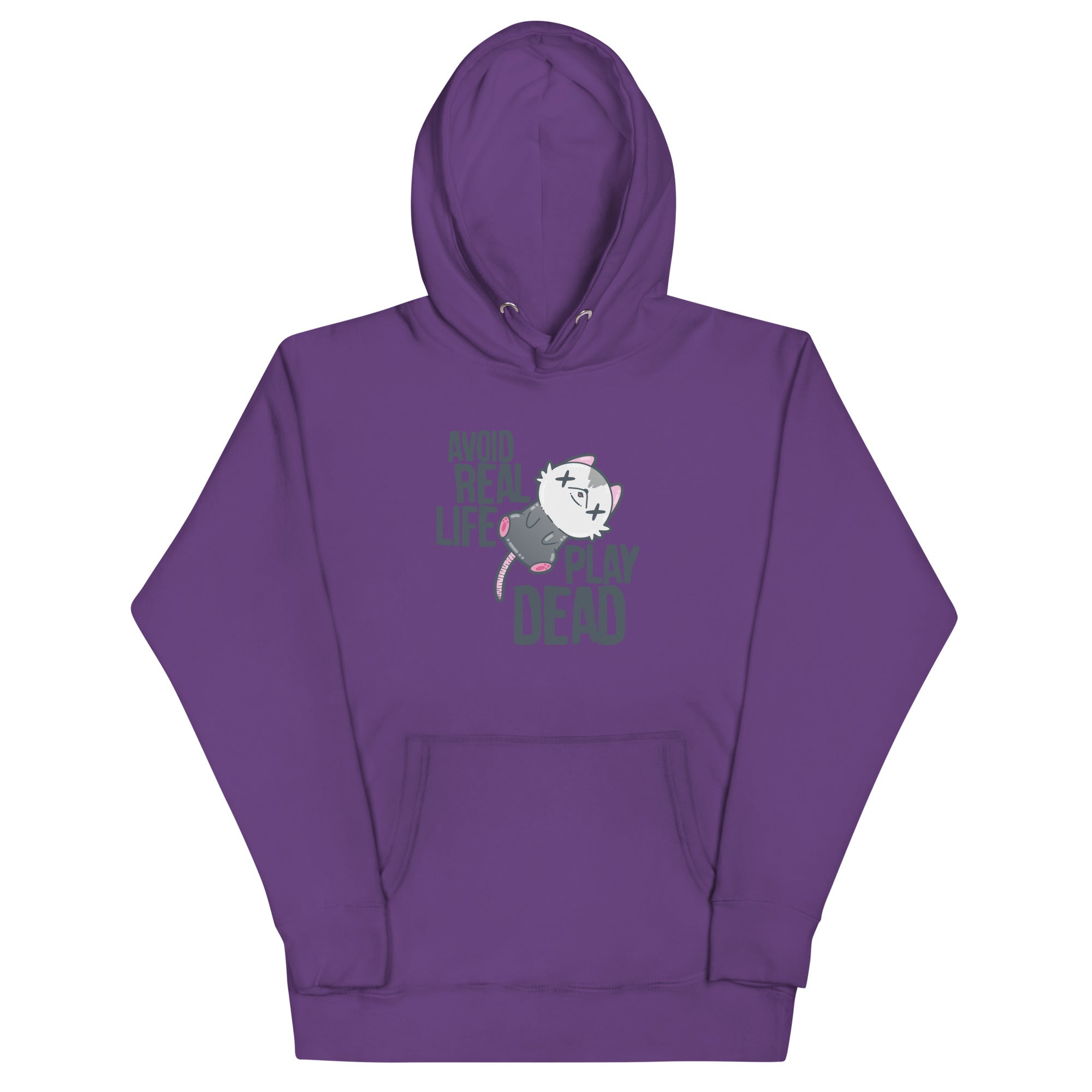 AVOID REAL LIFE PLAY DEAD - Hoodie - ChubbleGumLLC