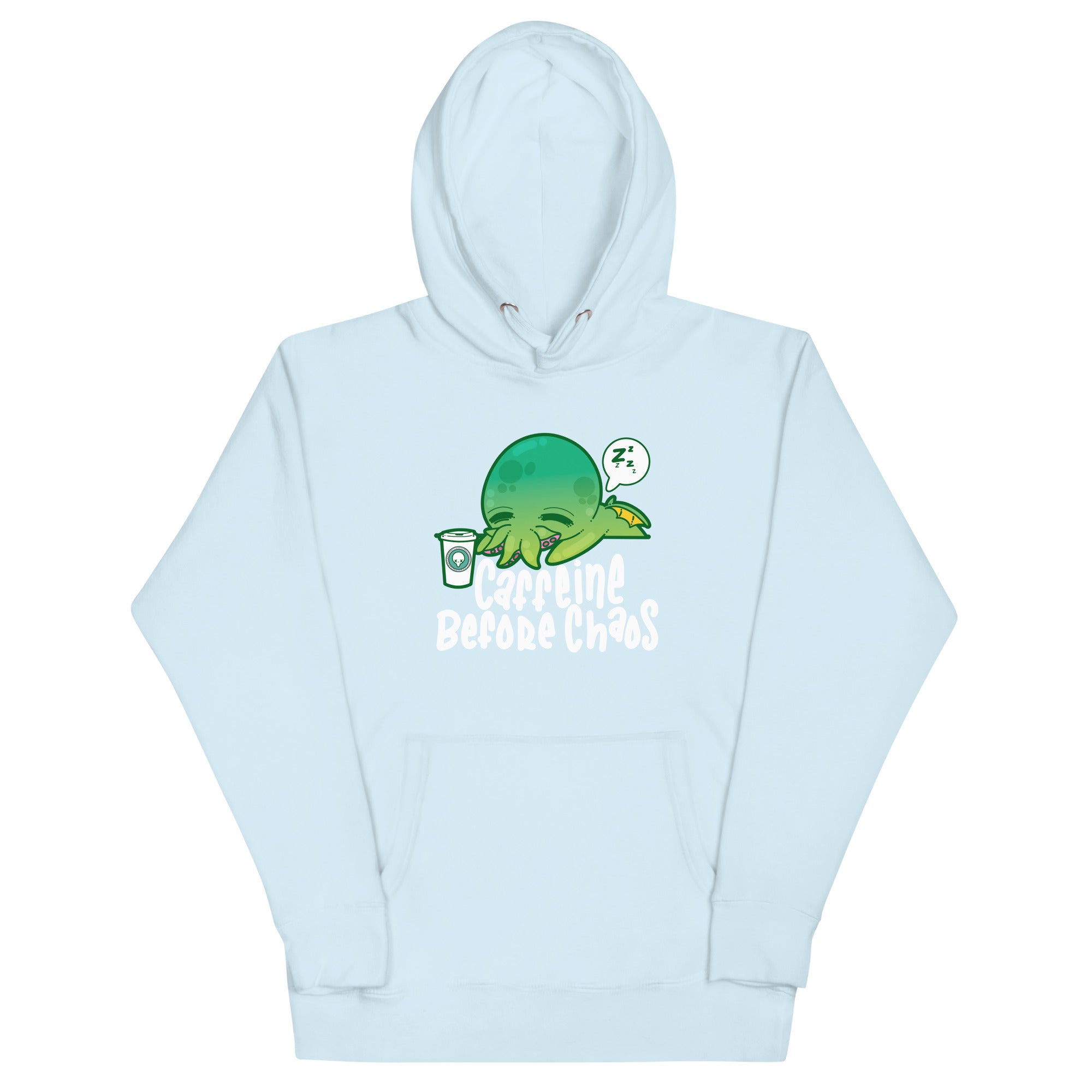 CAFFEINE BEFORE CHAOS - Modded Hoodie - ChubbleGumLLC