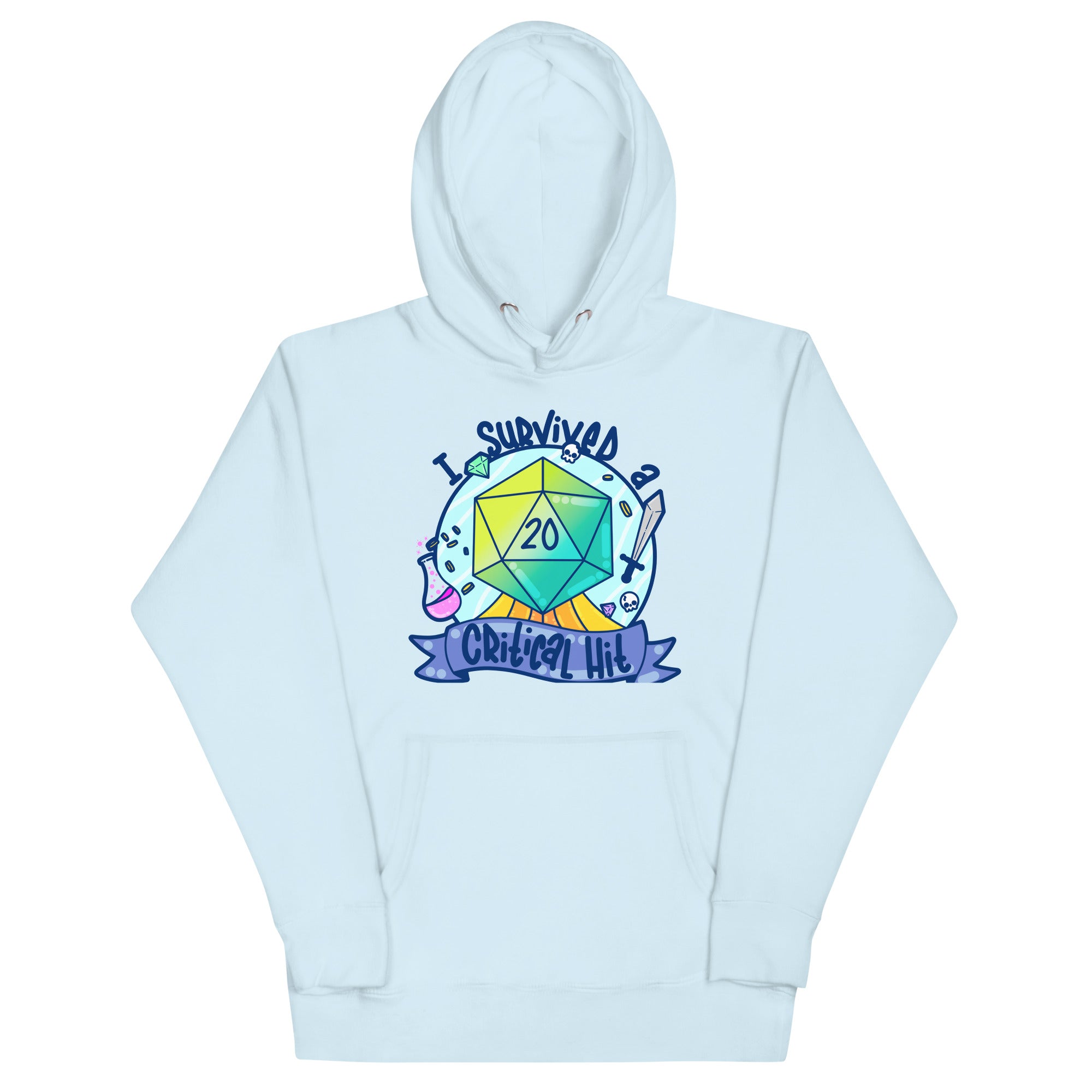 I SURVIVED A CRITICAL HIT - Hoodie - ChubbleGumLLC