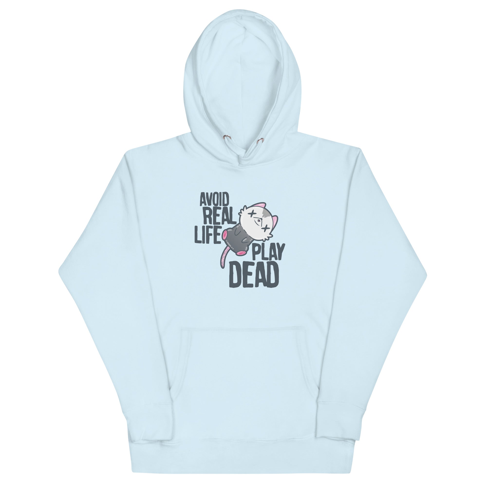 AVOID REAL LIFE PLAY DEAD - Hoodie - ChubbleGumLLC