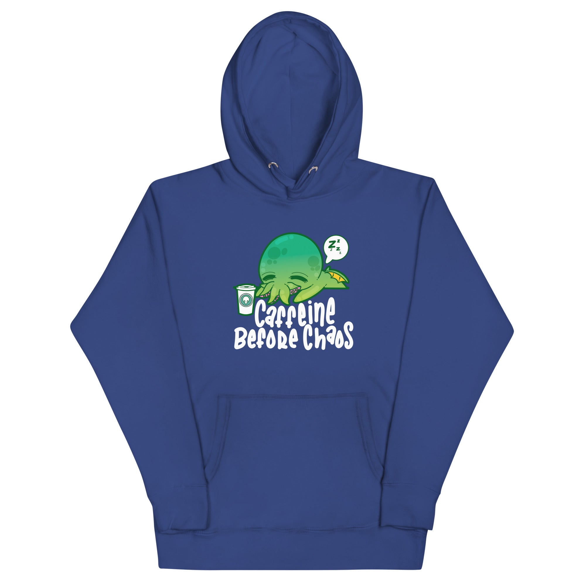 CAFFEINE BEFORE CHAOS - Modded Hoodie - ChubbleGumLLC