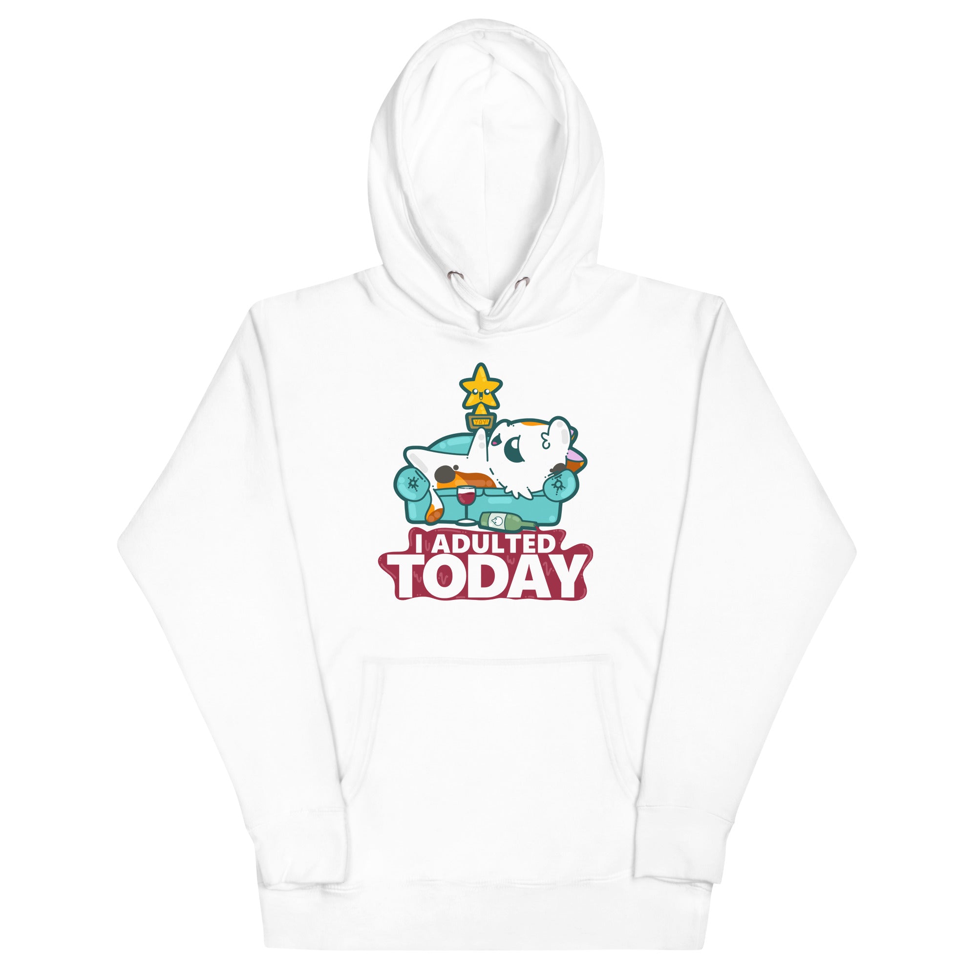 I ADULTED TODAY - Hoodie - ChubbleGumLLC