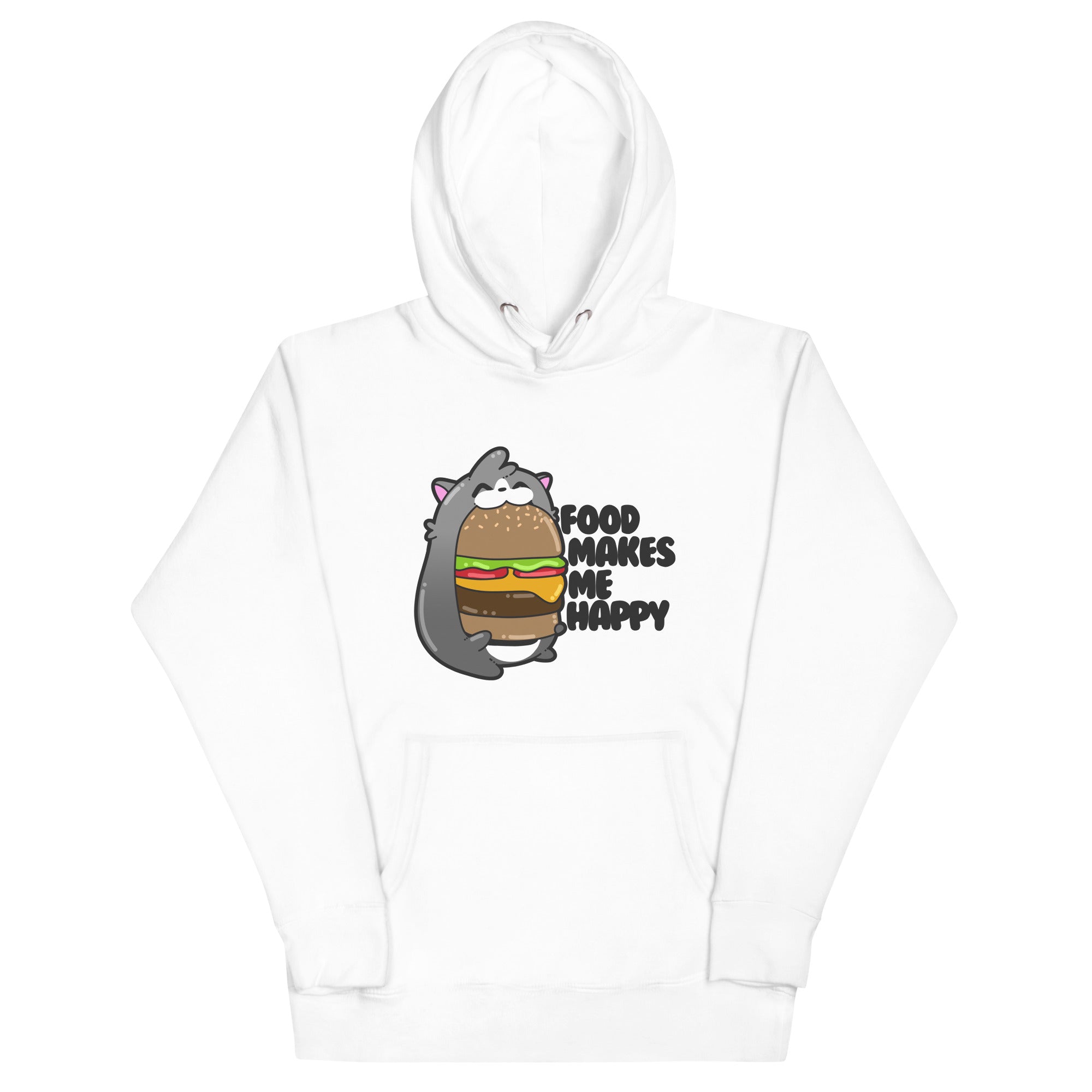 FOOD MAKES ME HAPPY - Hoodie - ChubbleGumLLC