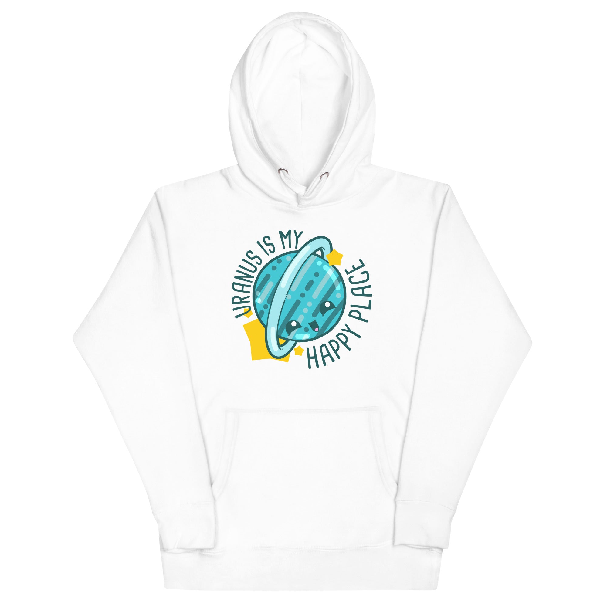 URANUS IS MY HAPPY PLACE - Hoodie - ChubbleGumLLC