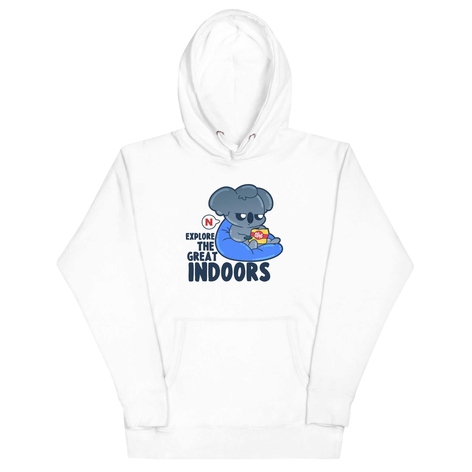 EXPLORE THE GREAT INDOORS - Hoodie - ChubbleGumLLC