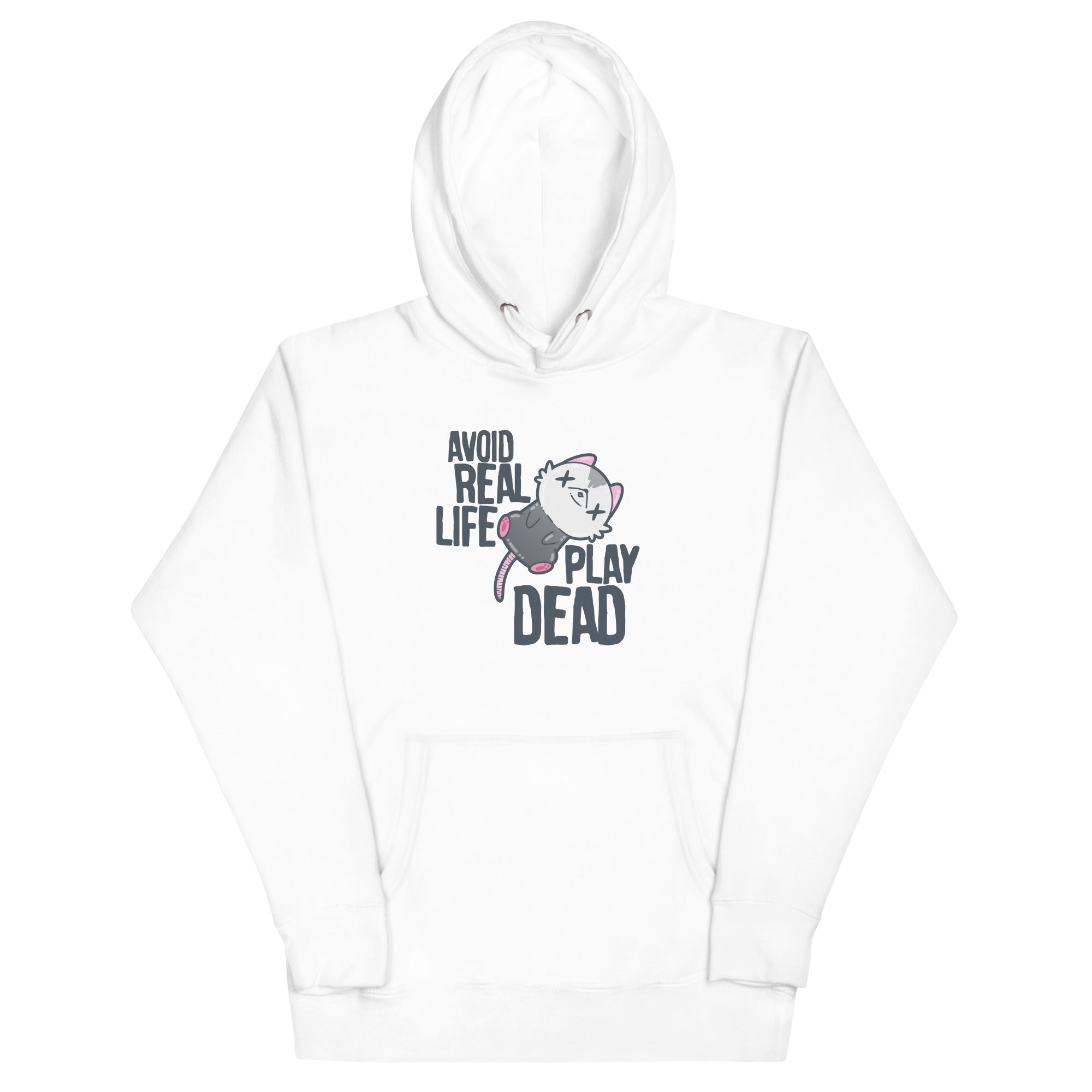 AVOID REAL LIFE PLAY DEAD - Hoodie - ChubbleGumLLC