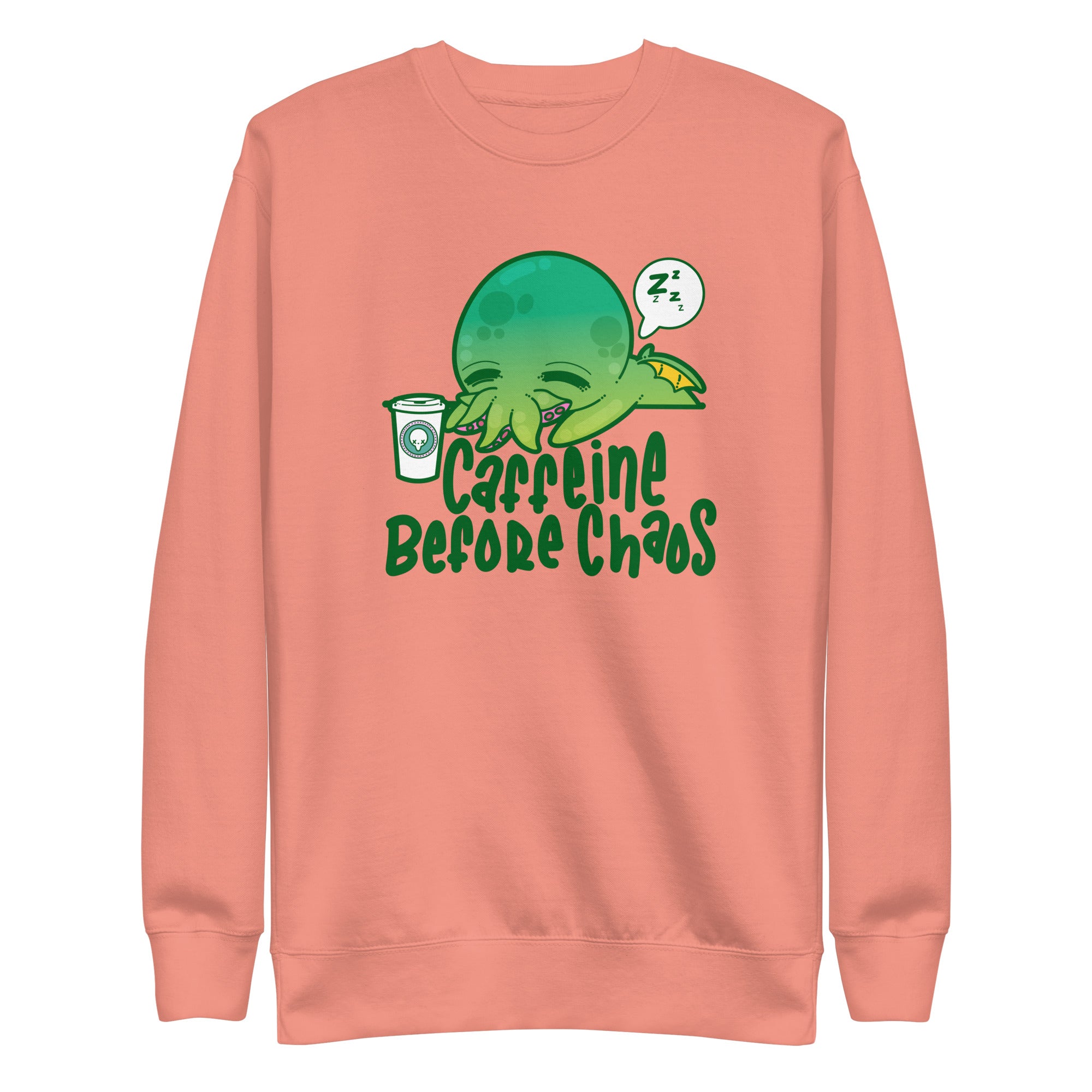 CAFFEINE BEFORE CHAOS - Sweatshirt - ChubbleGumLLC
