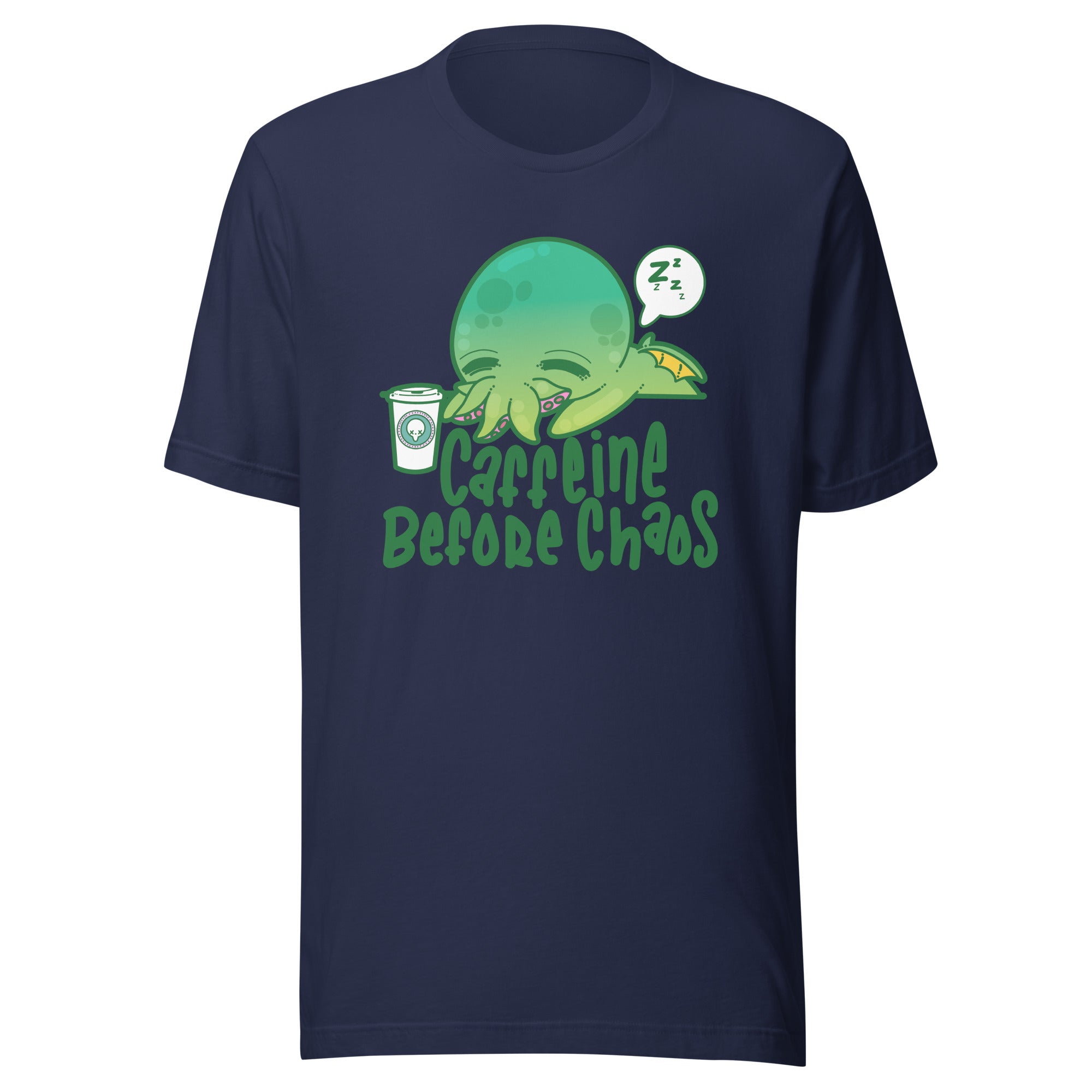 CAFFEINE BEFORE CHAOS - Tee - ChubbleGumLLC
