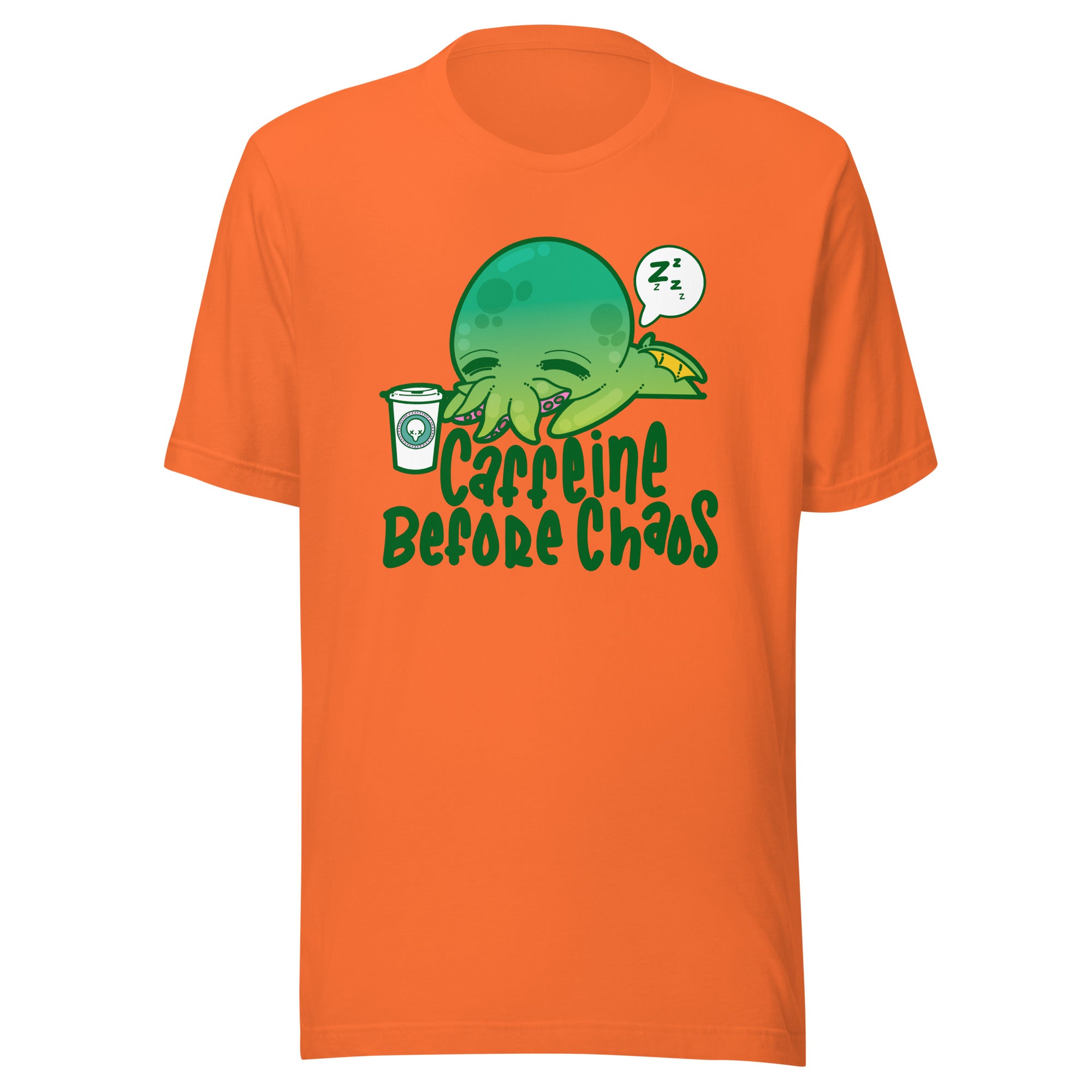 CAFFEINE BEFORE CHAOS - Tee - ChubbleGumLLC