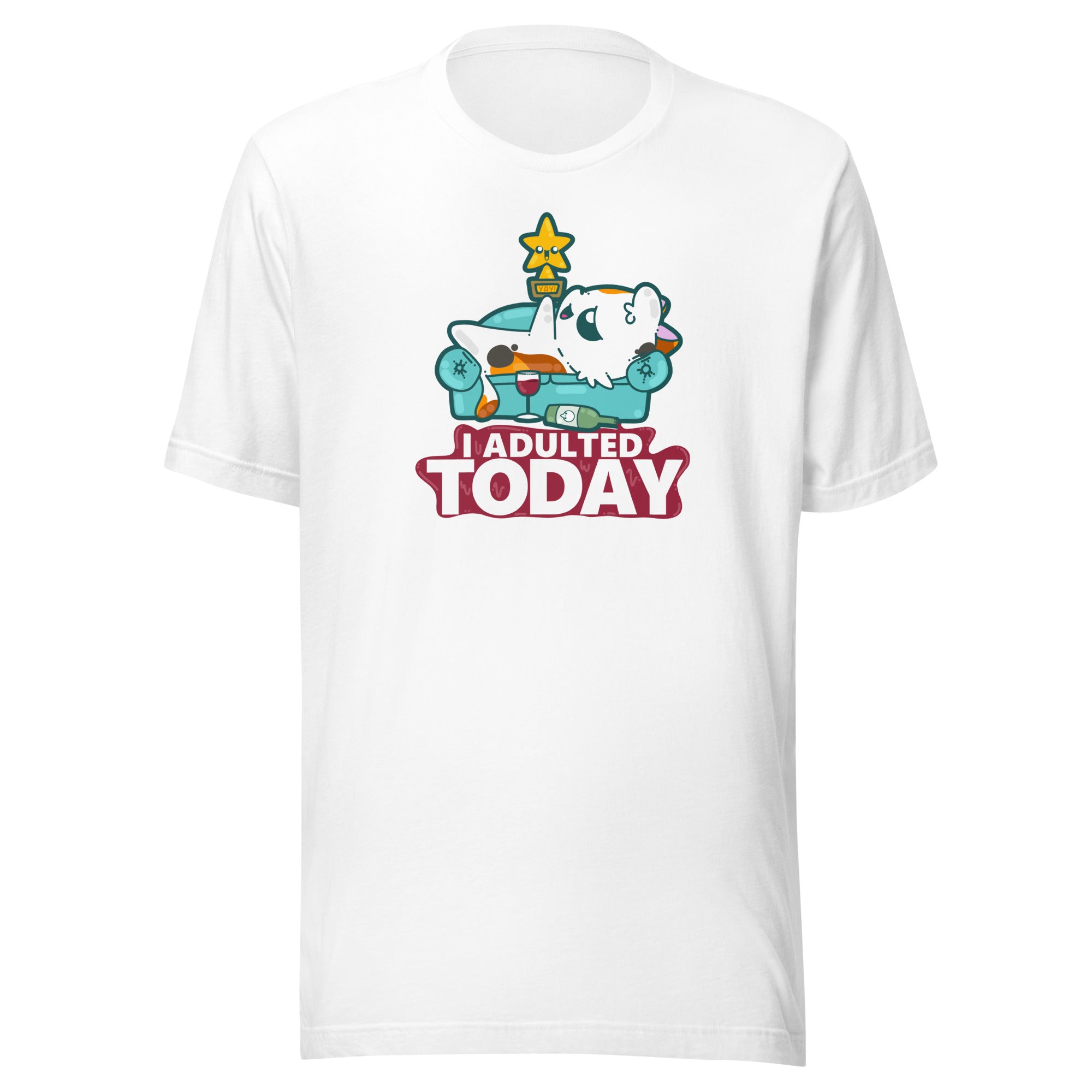 I ADULTED TODAY - Tee - ChubbleGumLLC