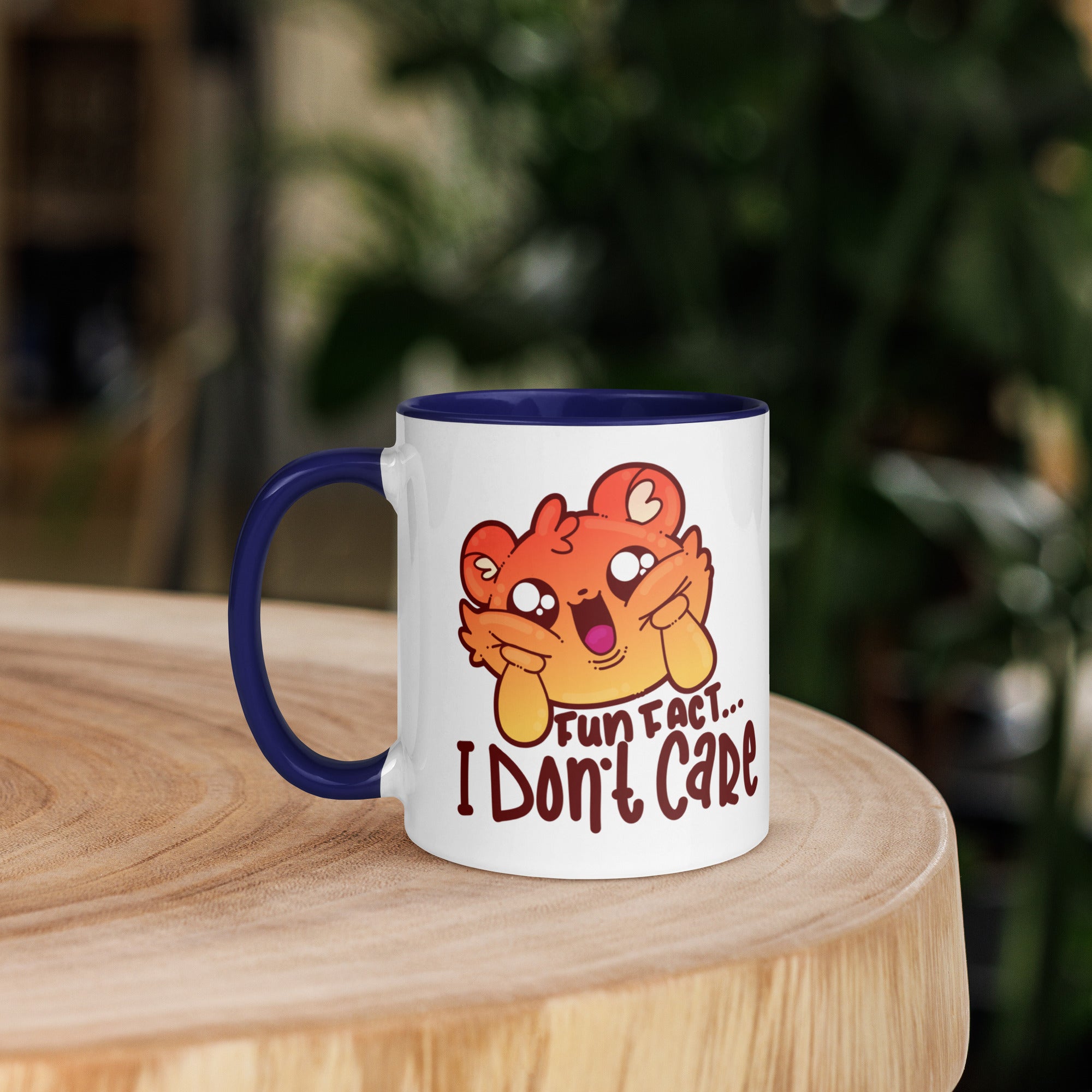 FUN FACT I DONT CARE - Mug with Color Inside - ChubbleGumLLC