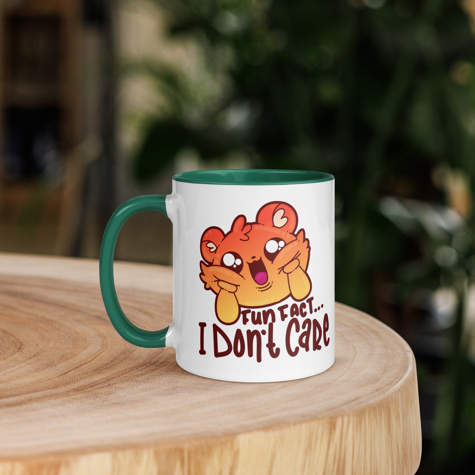 FUN FACT I DONT CARE - Mug with Color Inside - ChubbleGumLLC