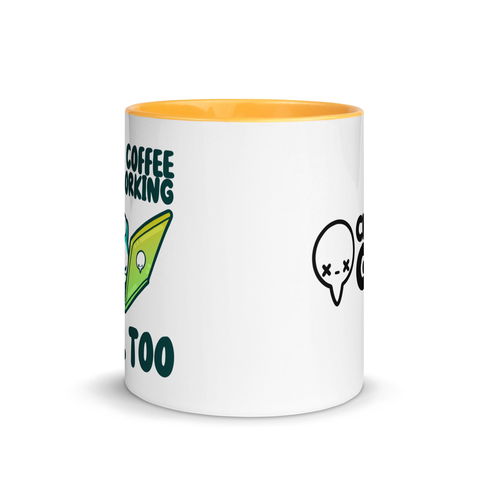 WHEN MY COFFEE STARTS WORKING - Mug with Color Inside - ChubbleGumLLC