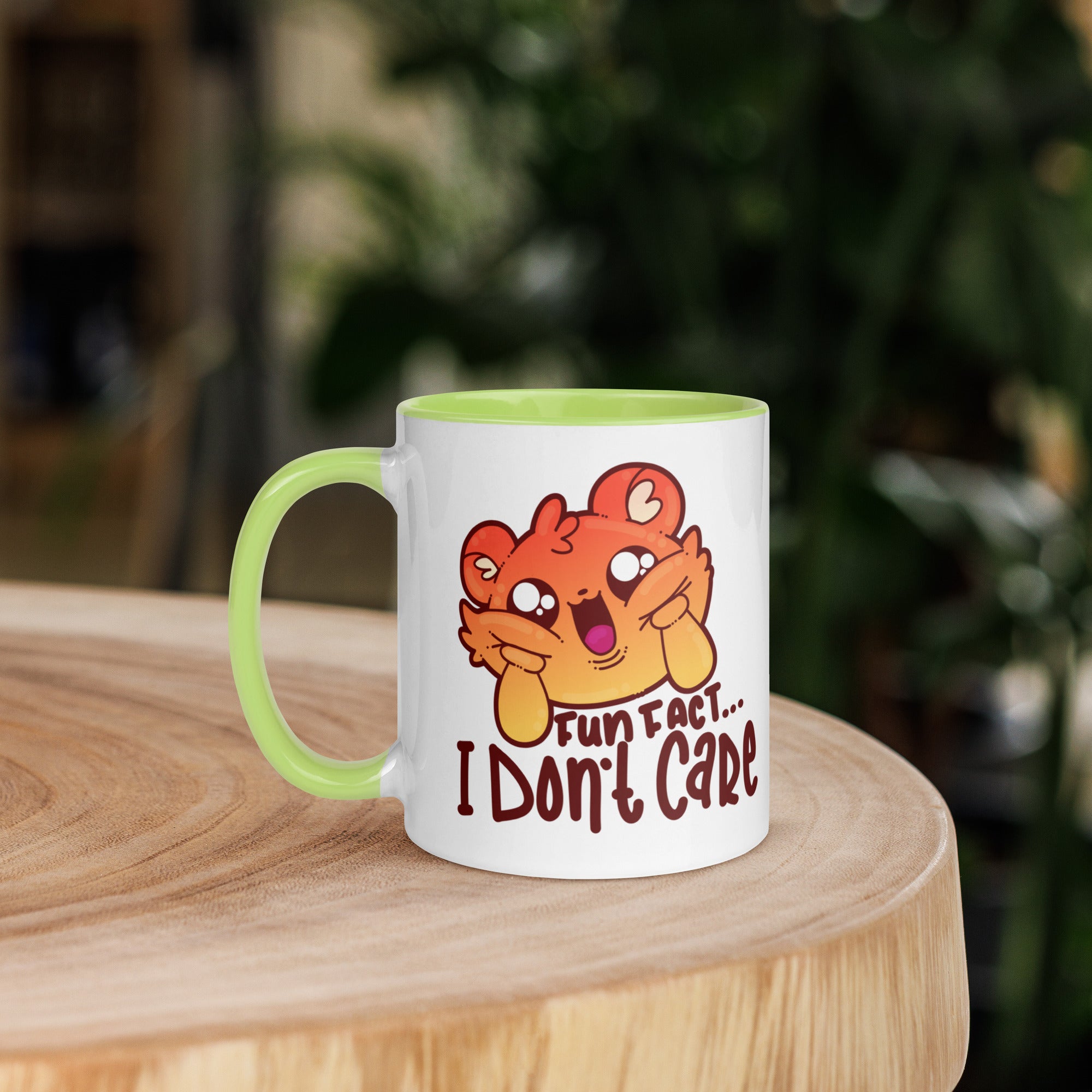 FUN FACT I DONT CARE - Mug with Color Inside - ChubbleGumLLC