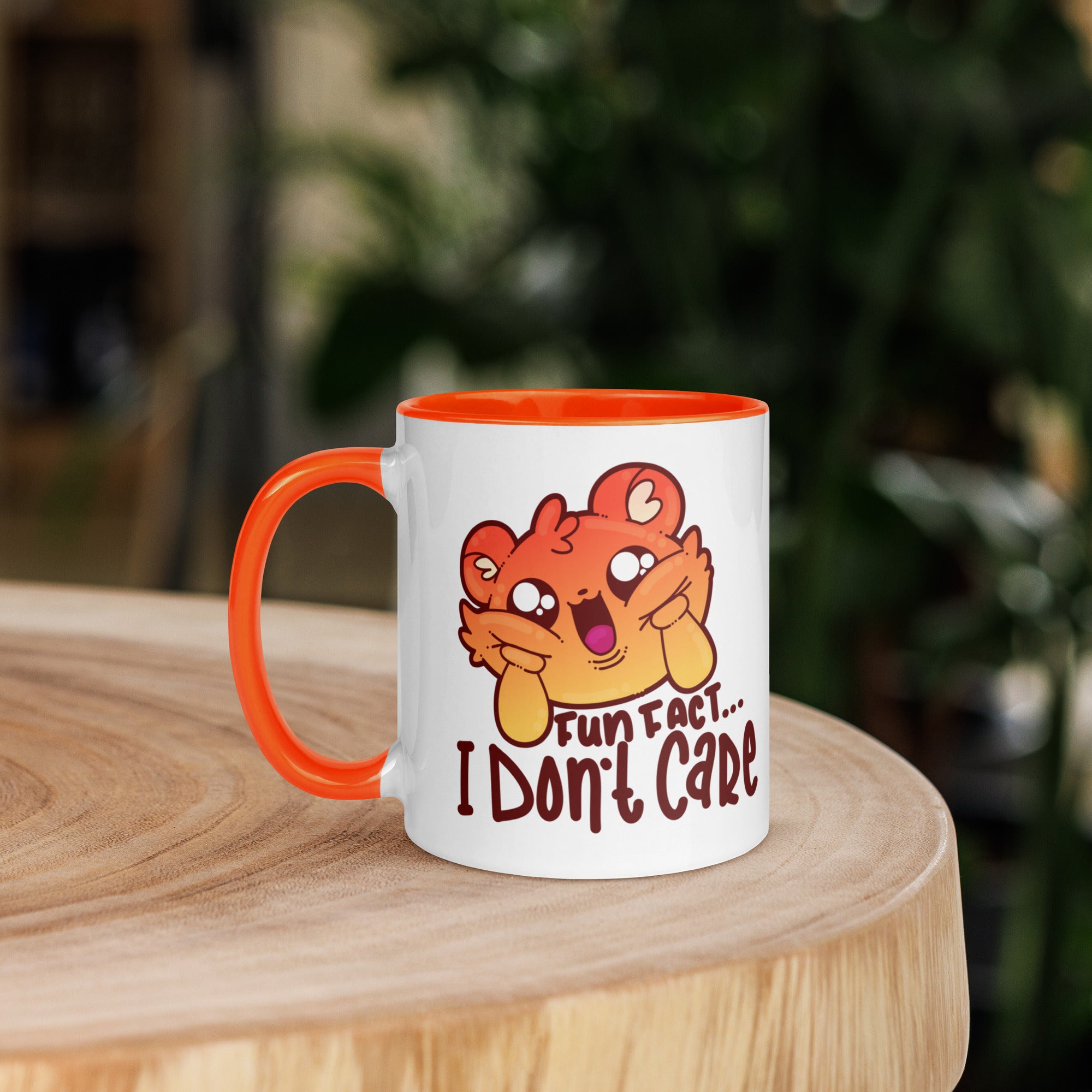 FUN FACT I DONT CARE - Mug with Color Inside - ChubbleGumLLC