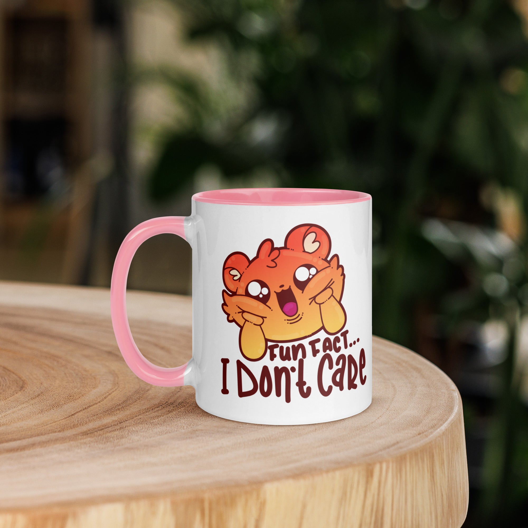 FUN FACT I DONT CARE - Mug with Color Inside - ChubbleGumLLC