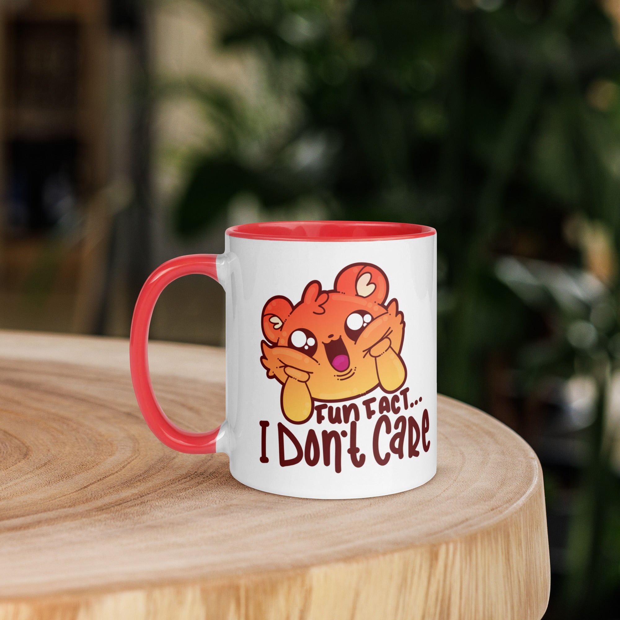 FUN FACT I DONT CARE - Mug with Color Inside - ChubbleGumLLC