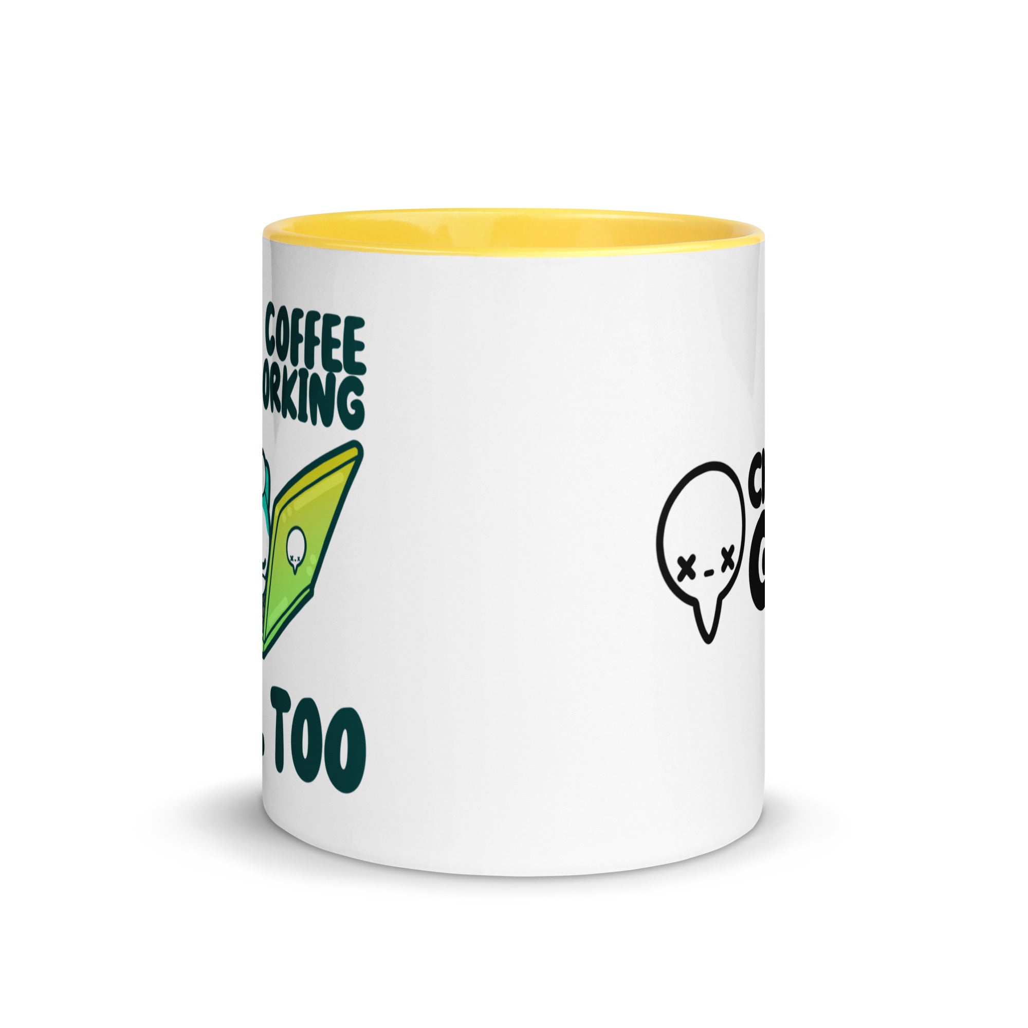 WHEN MY COFFEE STARTS WORKING - Mug with Color Inside - ChubbleGumLLC