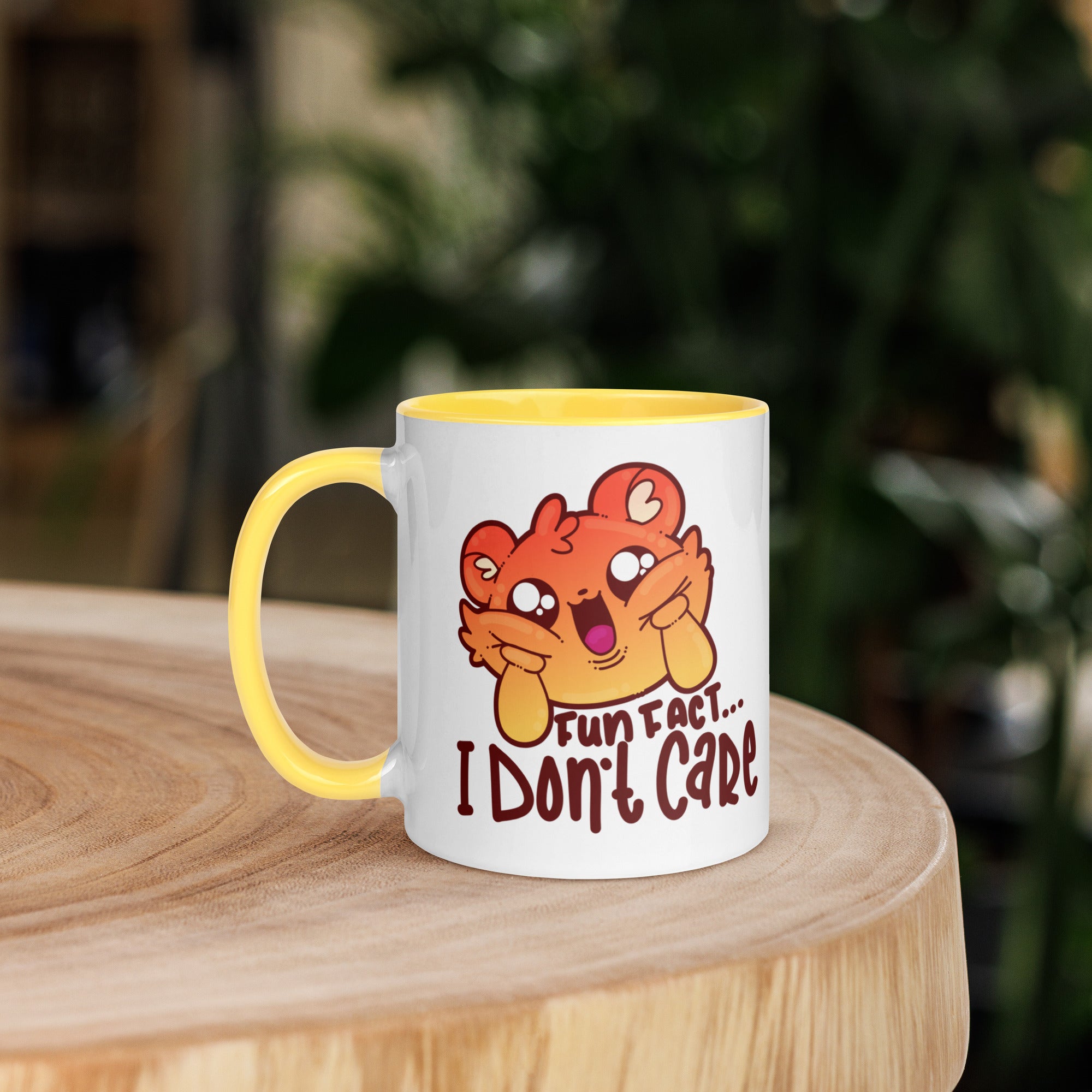 FUN FACT I DONT CARE - Mug with Color Inside - ChubbleGumLLC