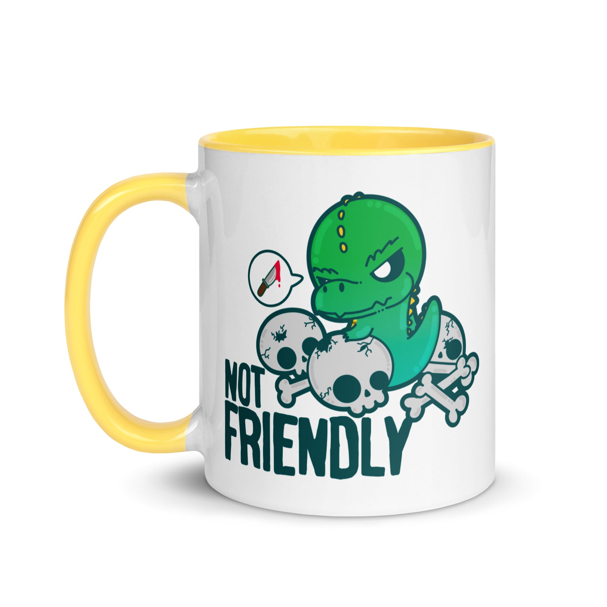 NOT FRIENDLY - Mug With Color Inside - ChubbleGumLLC