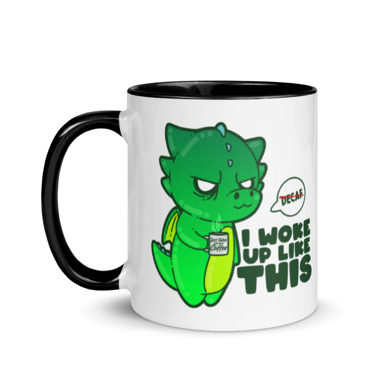I WOKE UP LIKE THIS - Mug with Color Inside - ChubbleGumLLC