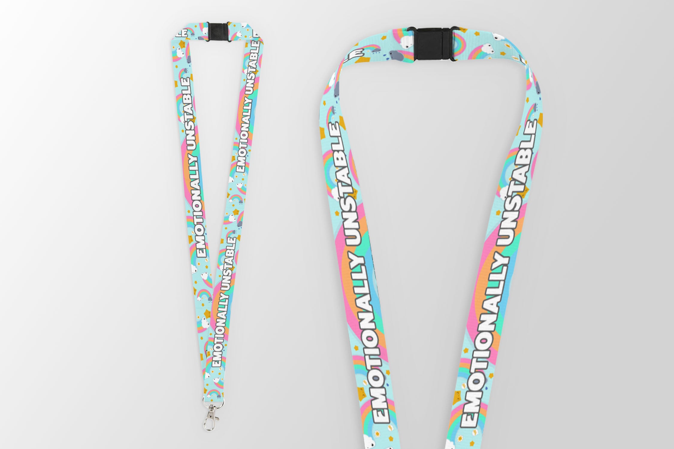 Emotionally Unstable Lanyard - ChubbleGumLLC