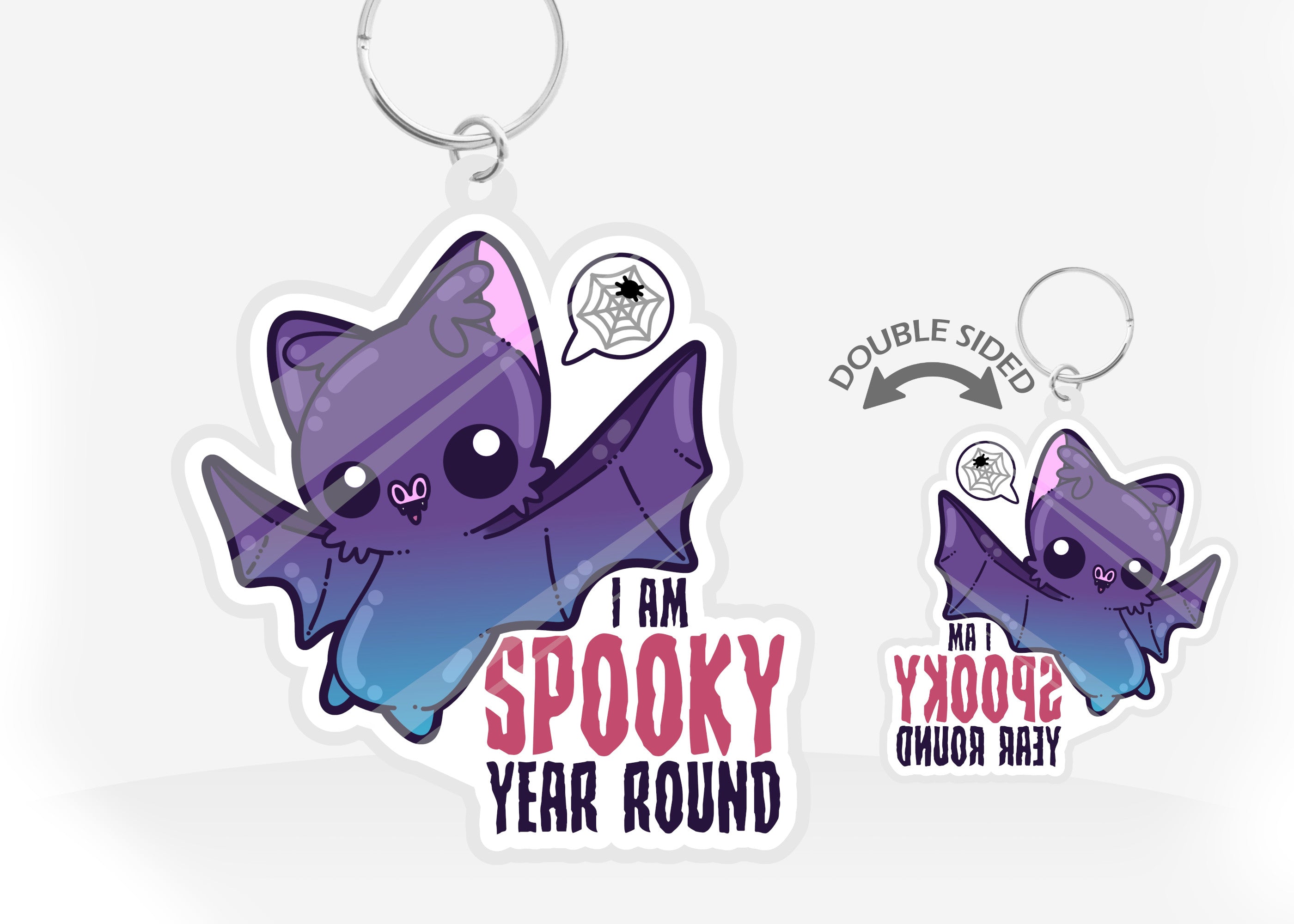 Keychain - I Am Spooky Year Round - ChubbleGumLLC