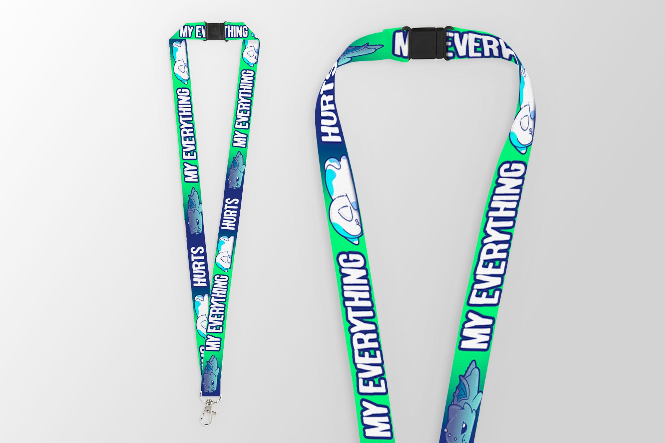 My Everything Hurts Lanyard - ChubbleGumLLC
