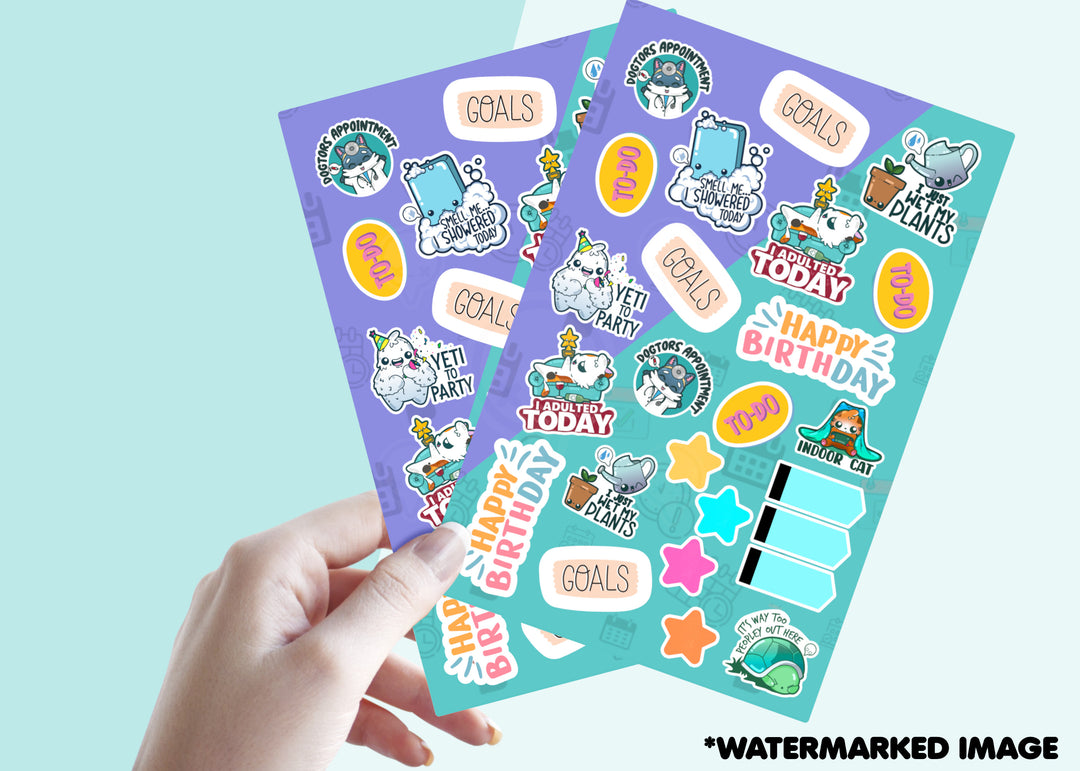 Calendar/Planner Sticker Sheets - ChubbleGumLLC